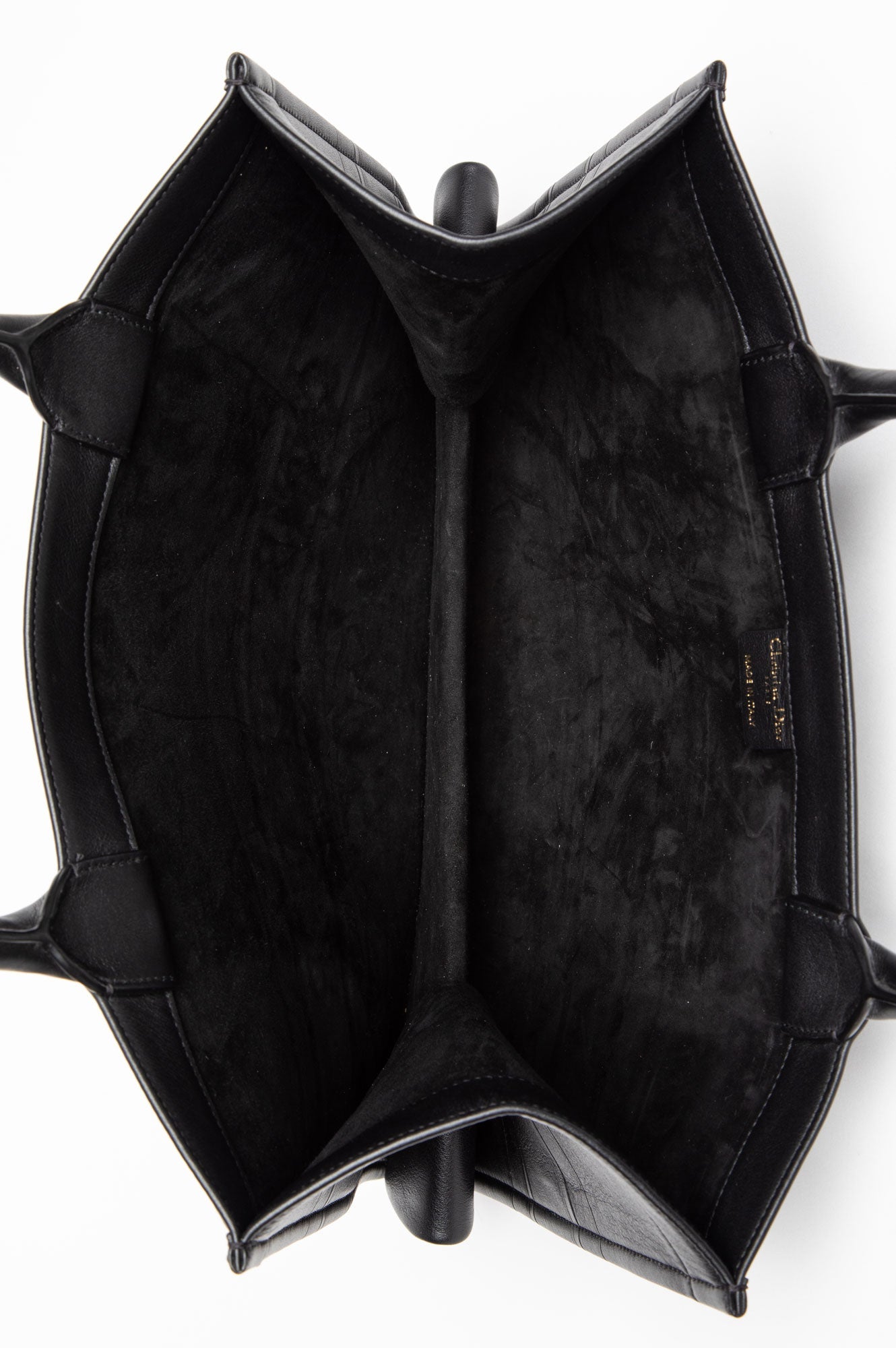 Christian Dior Black Calf Leather Book Tote