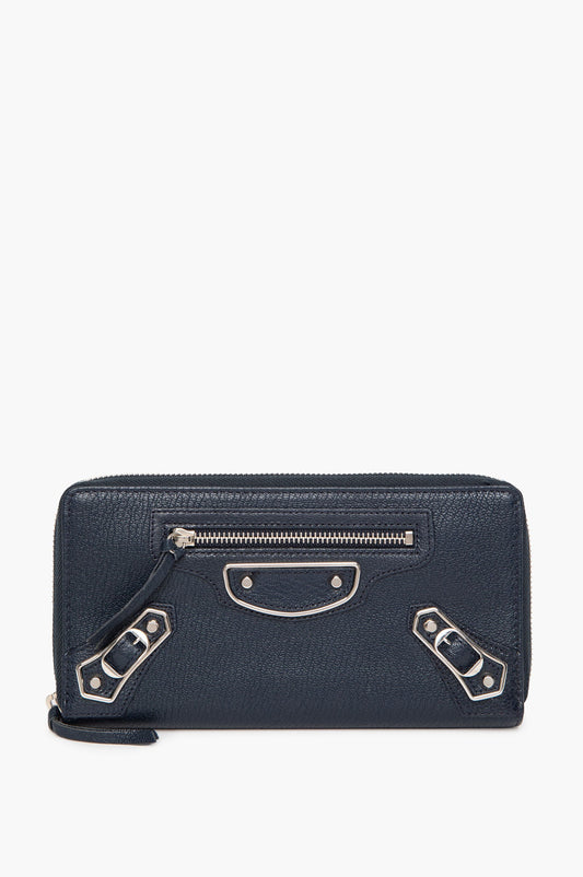 Balenciaga Blue City Leather Continental Wallet