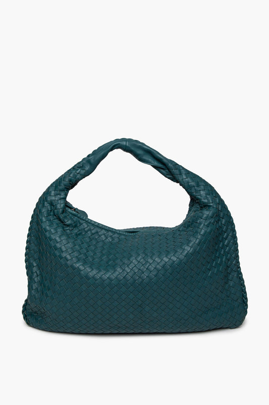 Bottega Veneta Brighton Green Nappa Intrecciato Large Veneta Hobo Bag