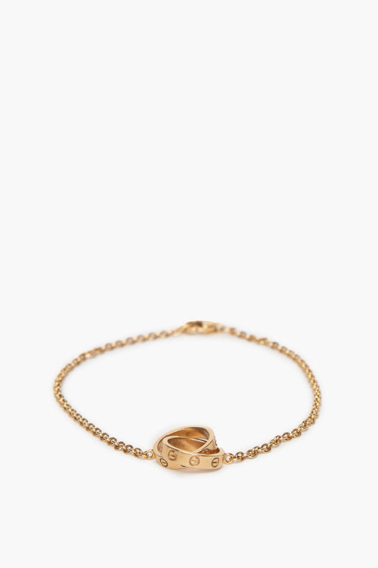 Cartier 18k Gold Love Bracelet On Chain