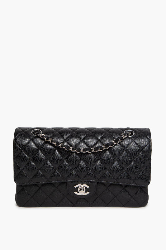 Chanel Black Caviar Medium Double Flap Bag SHW