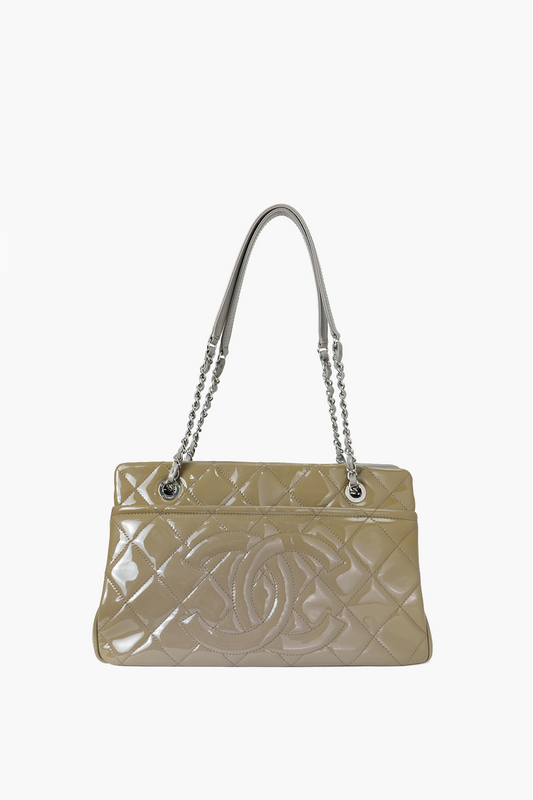 Chanel Grey Timeless Soft Shopper Tote