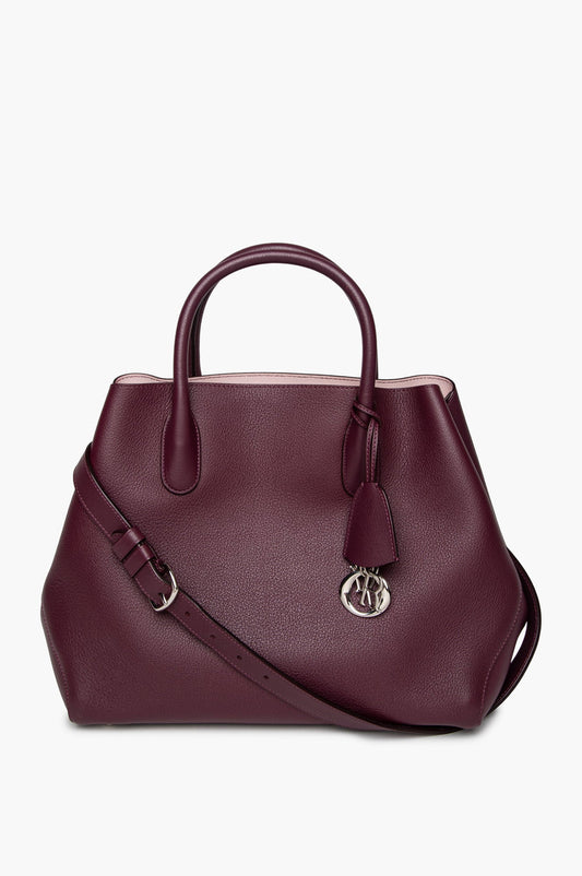 Christian Dior Burgundy Purple Open Bar Tote