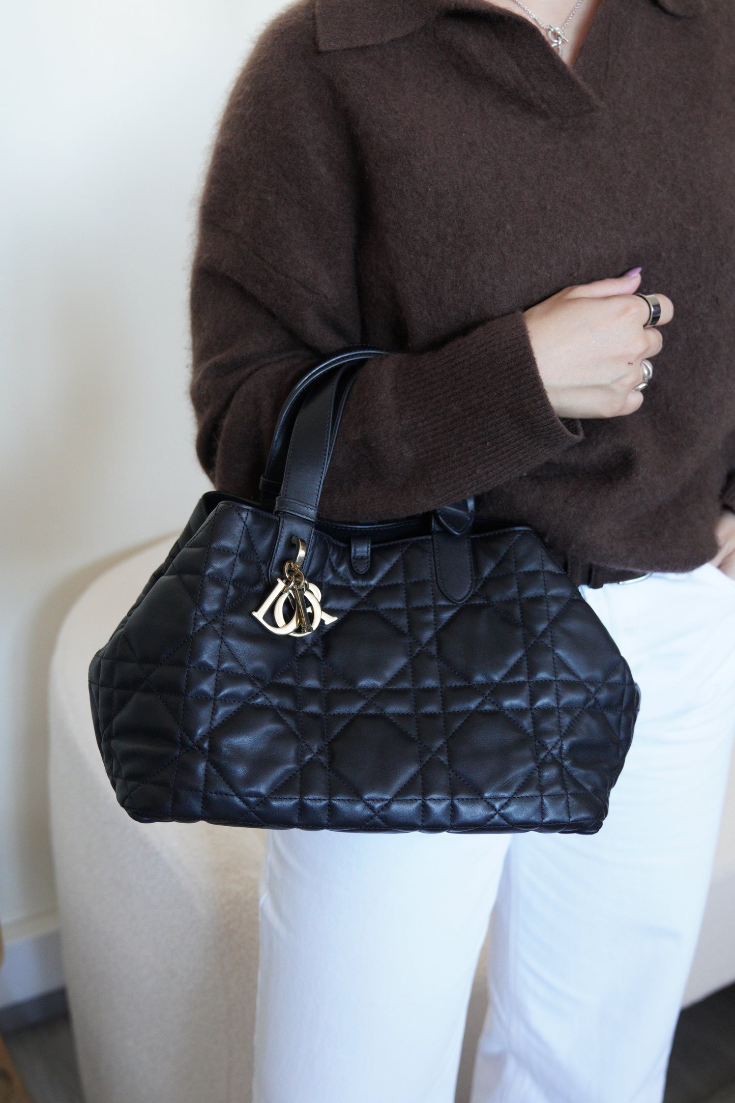 Tote Dior Toujours medium black leather