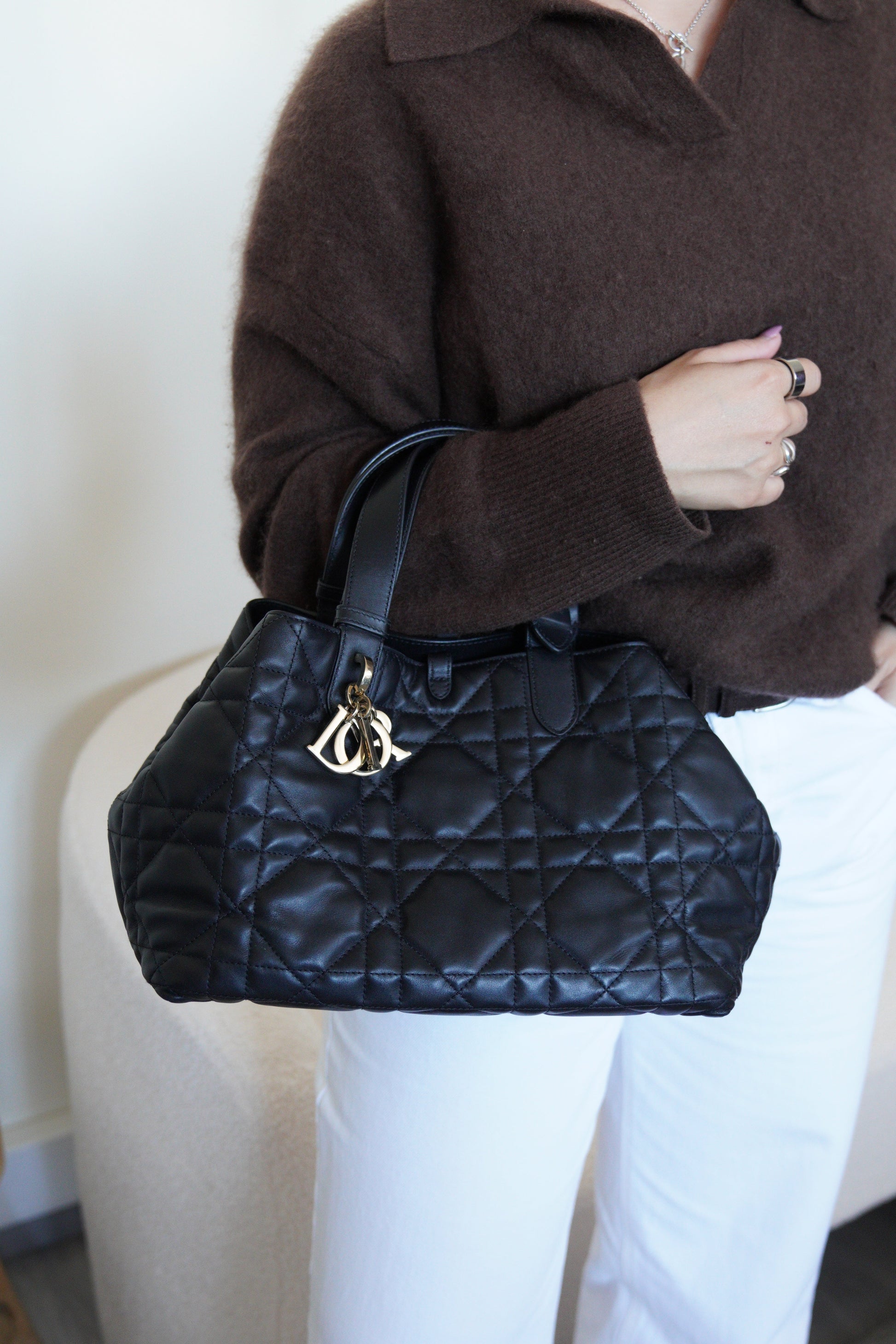 Tote Dior Toujours medium black leather
