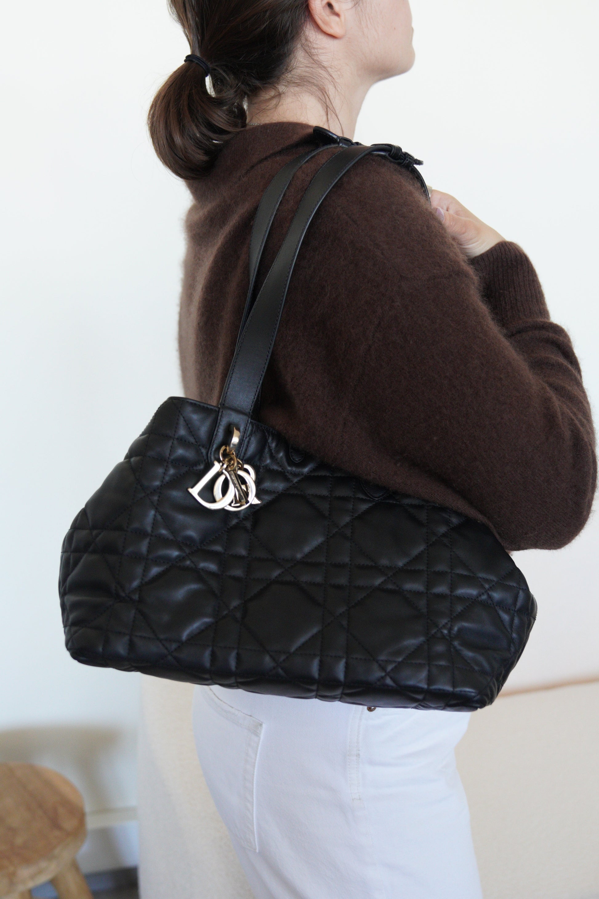Tote Dior Toujours medium black leather