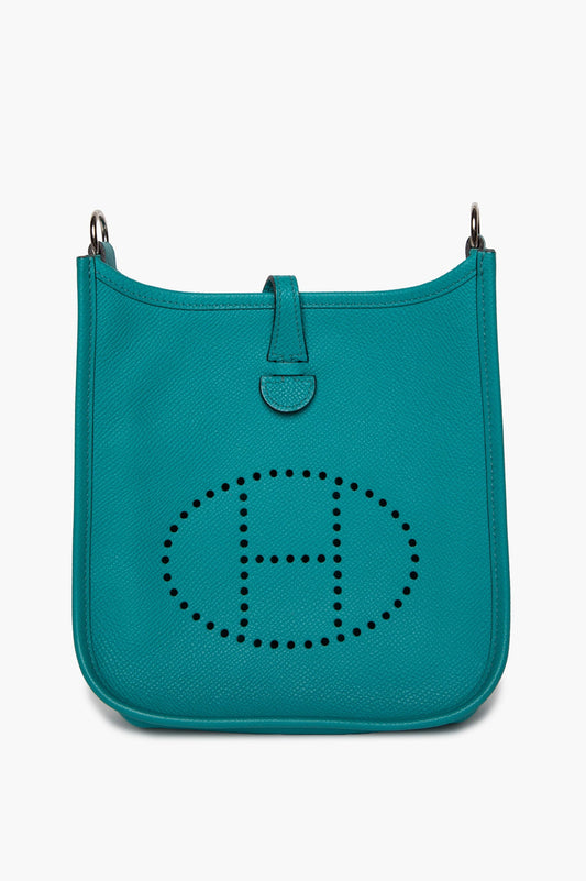 Hermès 2019 Turquoise Taurillon Clemence Evelyne TPM 16