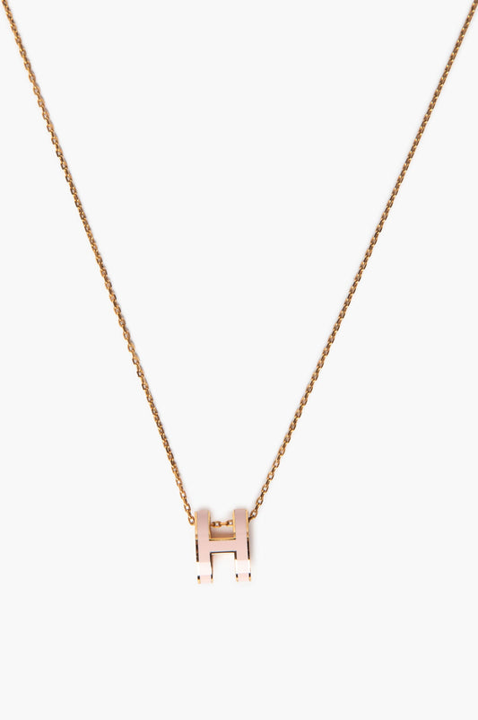 Hermès Rose/Gold Plated Pop H Necklace