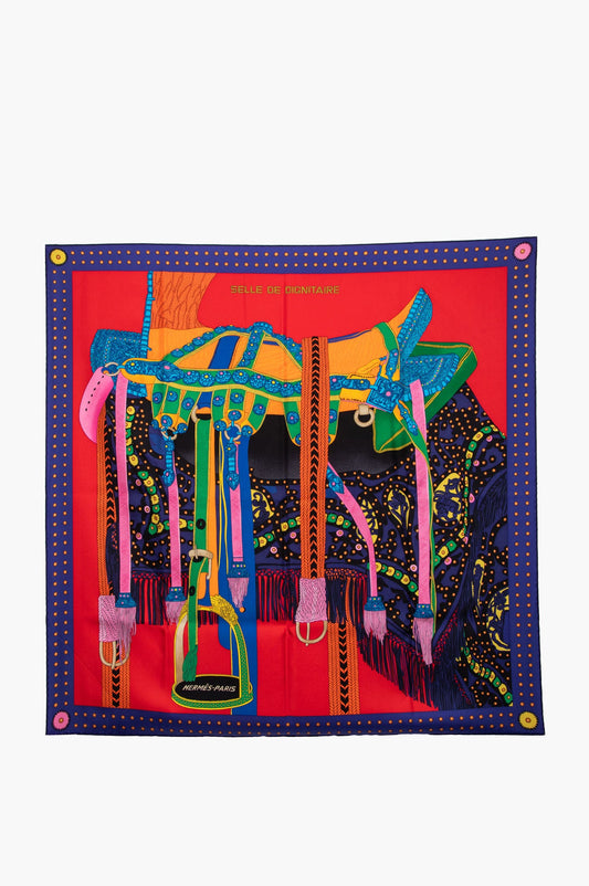 Hermès Selle De Dignitaire Silk Scarf