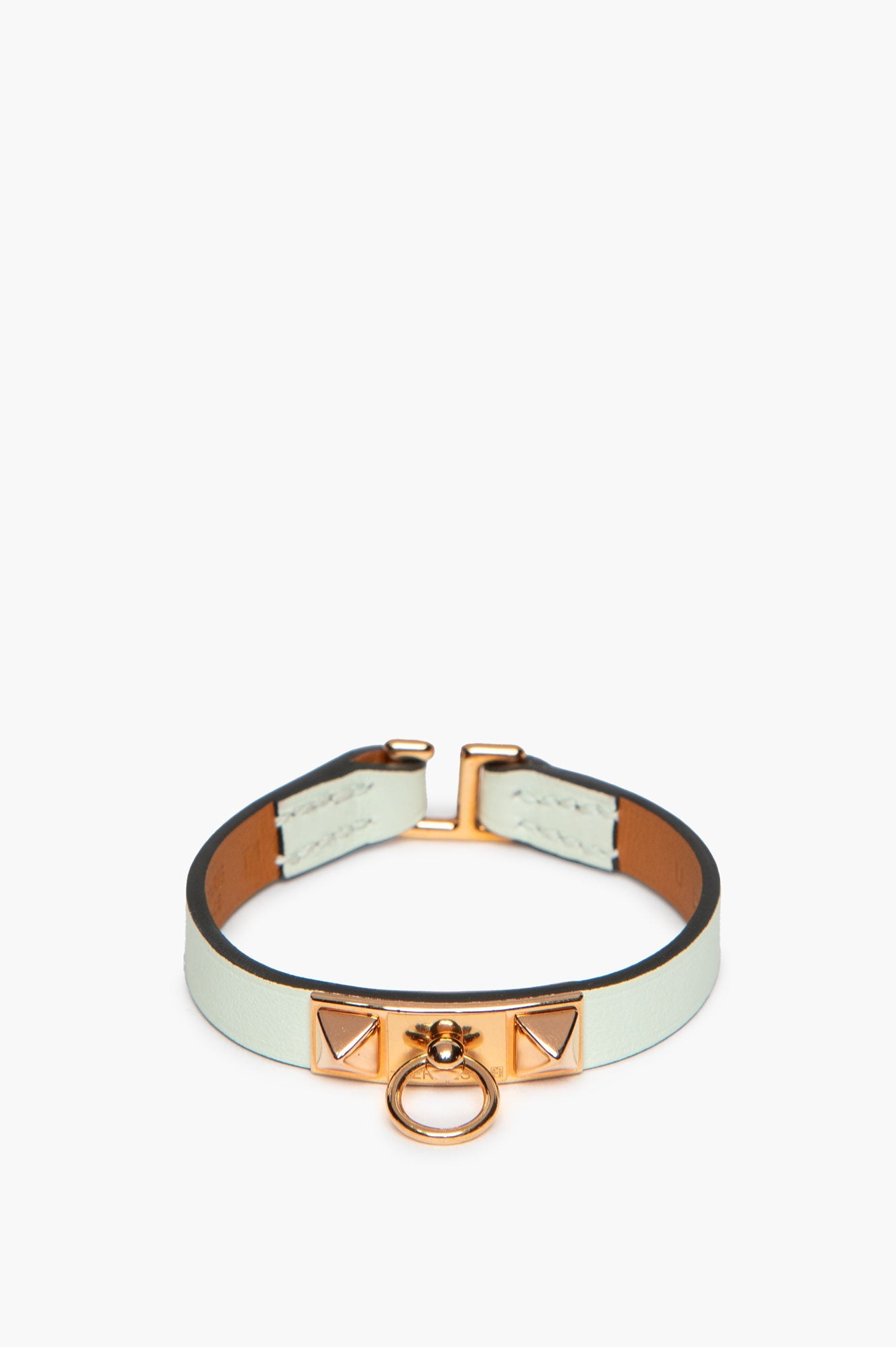Hermès Yellow Gold Plated Vert Fizz Rivale Mini Bracelet T1