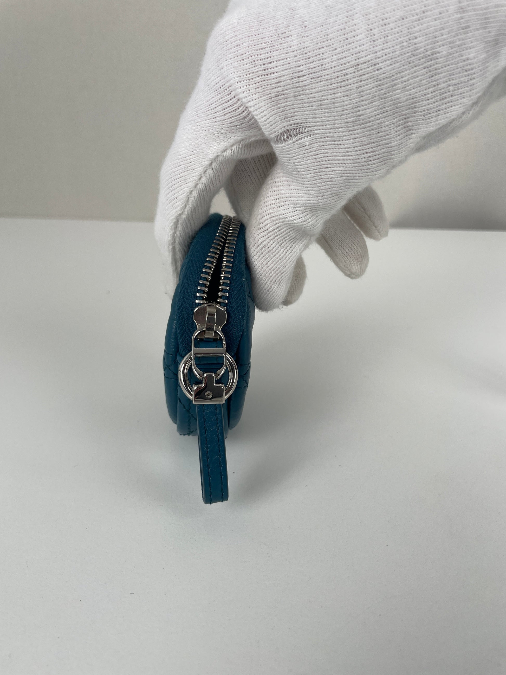 Dior Blue Little Wallet Round