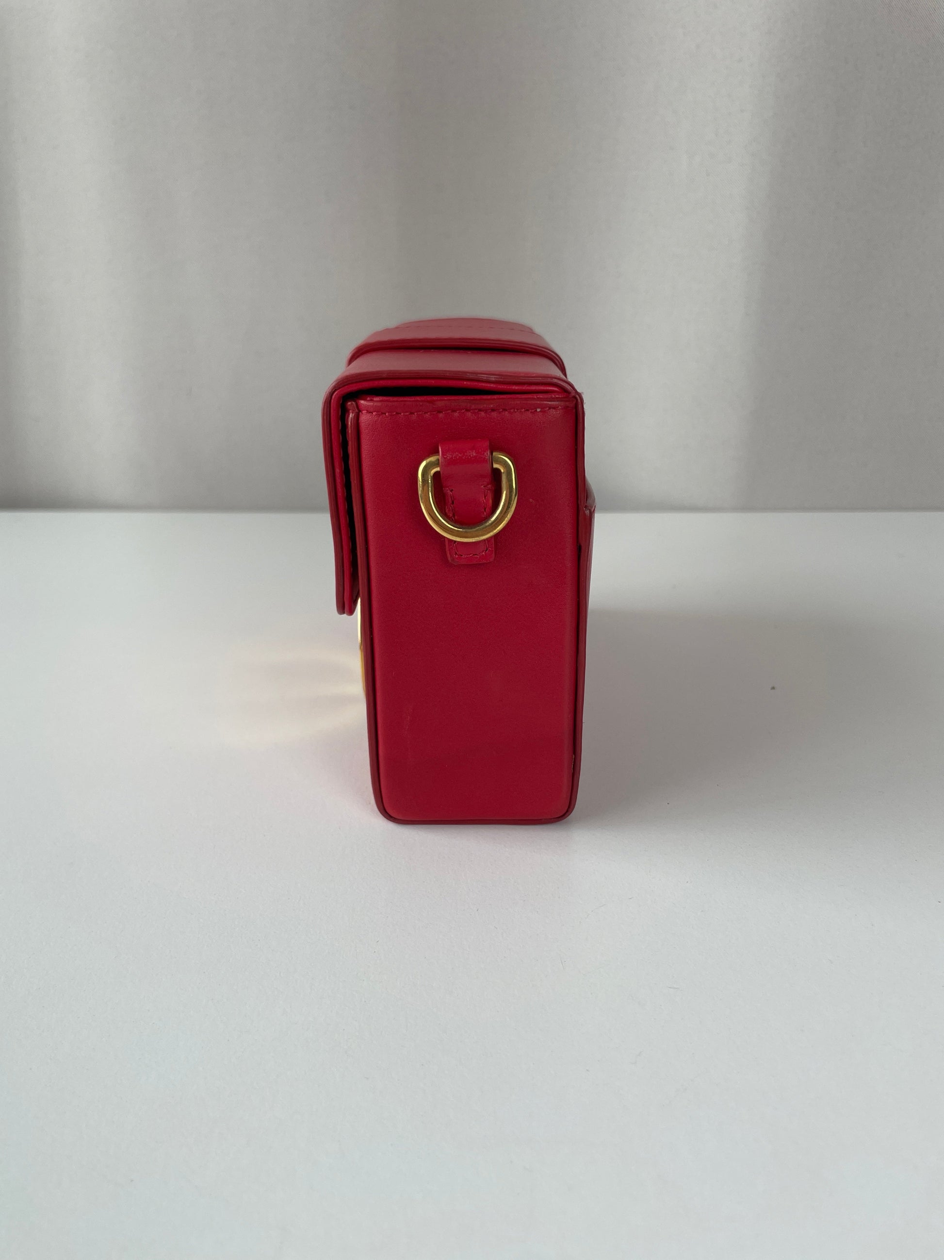 Dior Montaigne Small Red Gold Hardware
