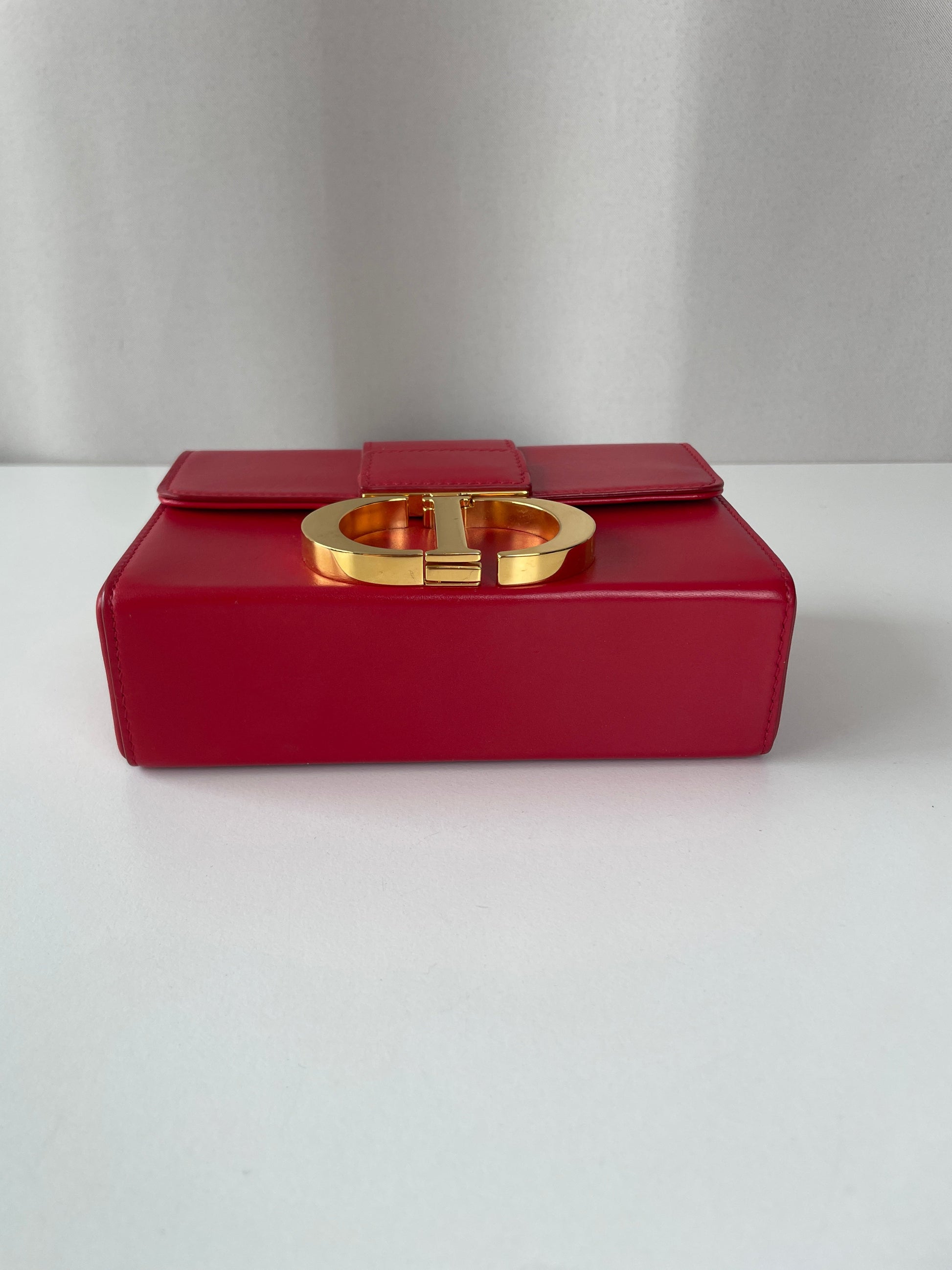 Dior Montaigne Small Red Gold Hardware