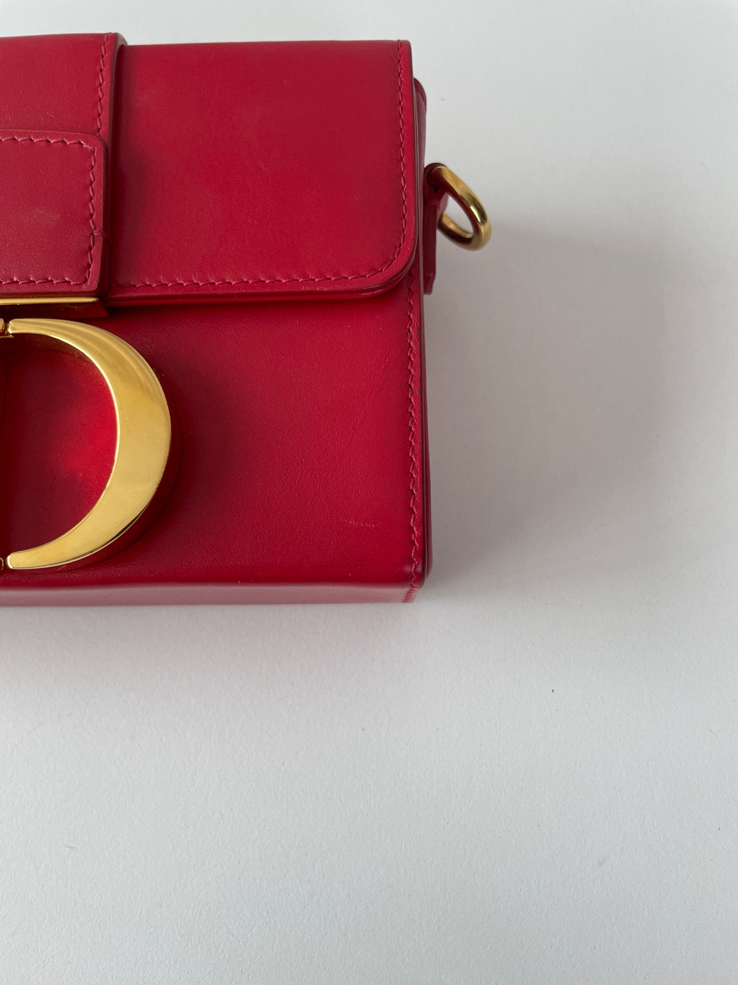 Dior Montaigne Small Red Gold Hardware