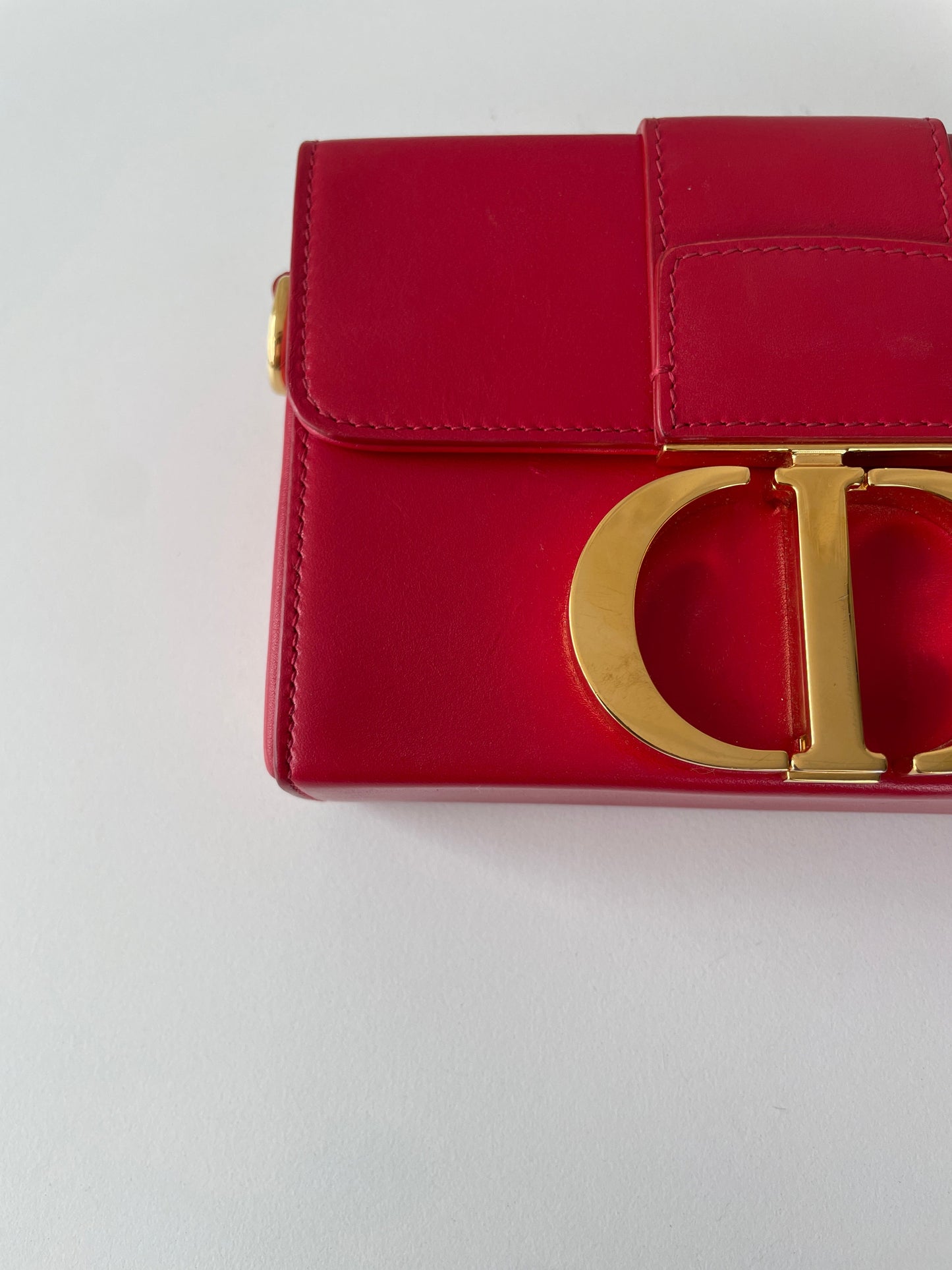 Dior Montaigne Small Red Gold Hardware