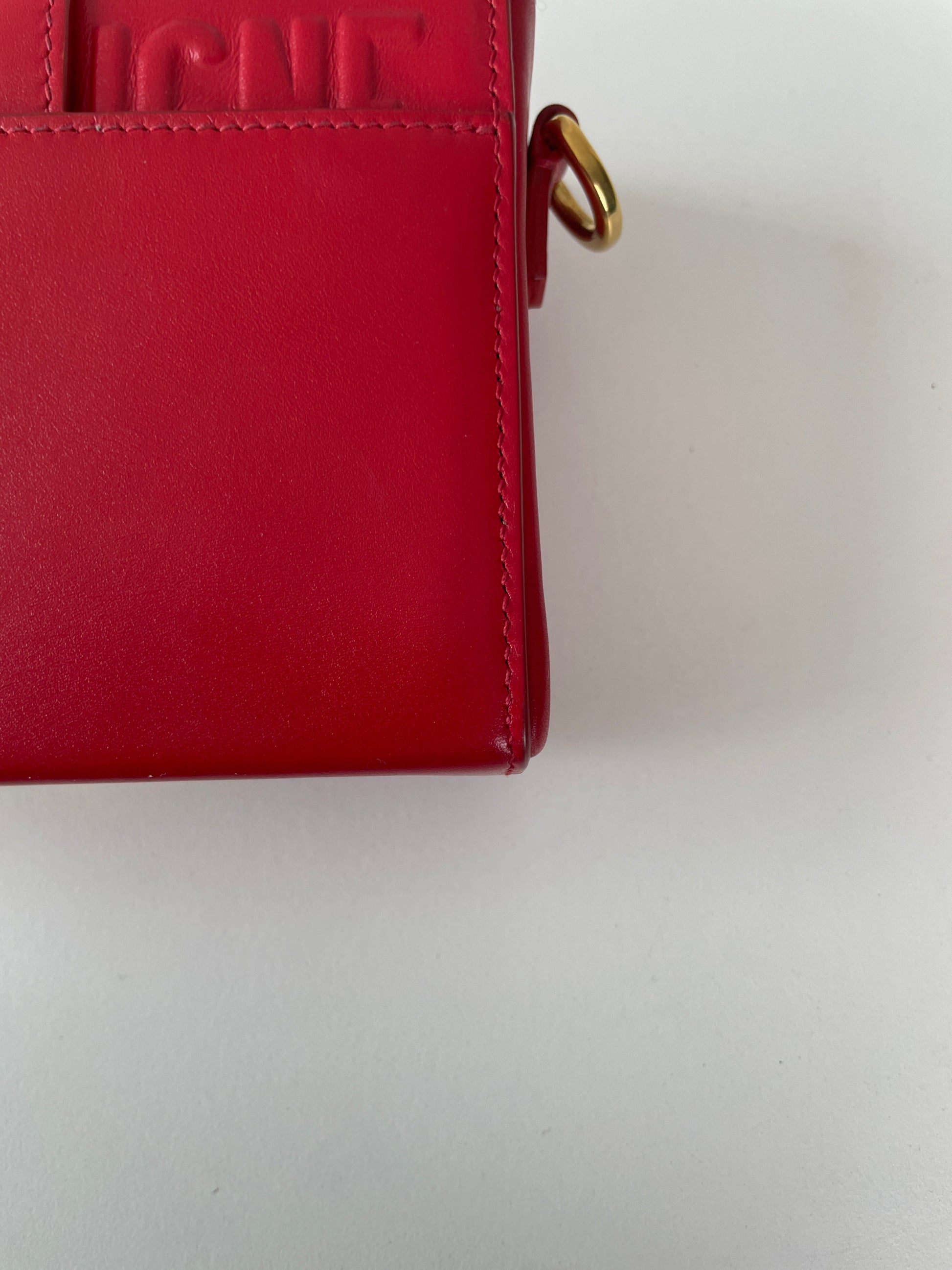 Dior Montaigne Small Red Gold Hardware
