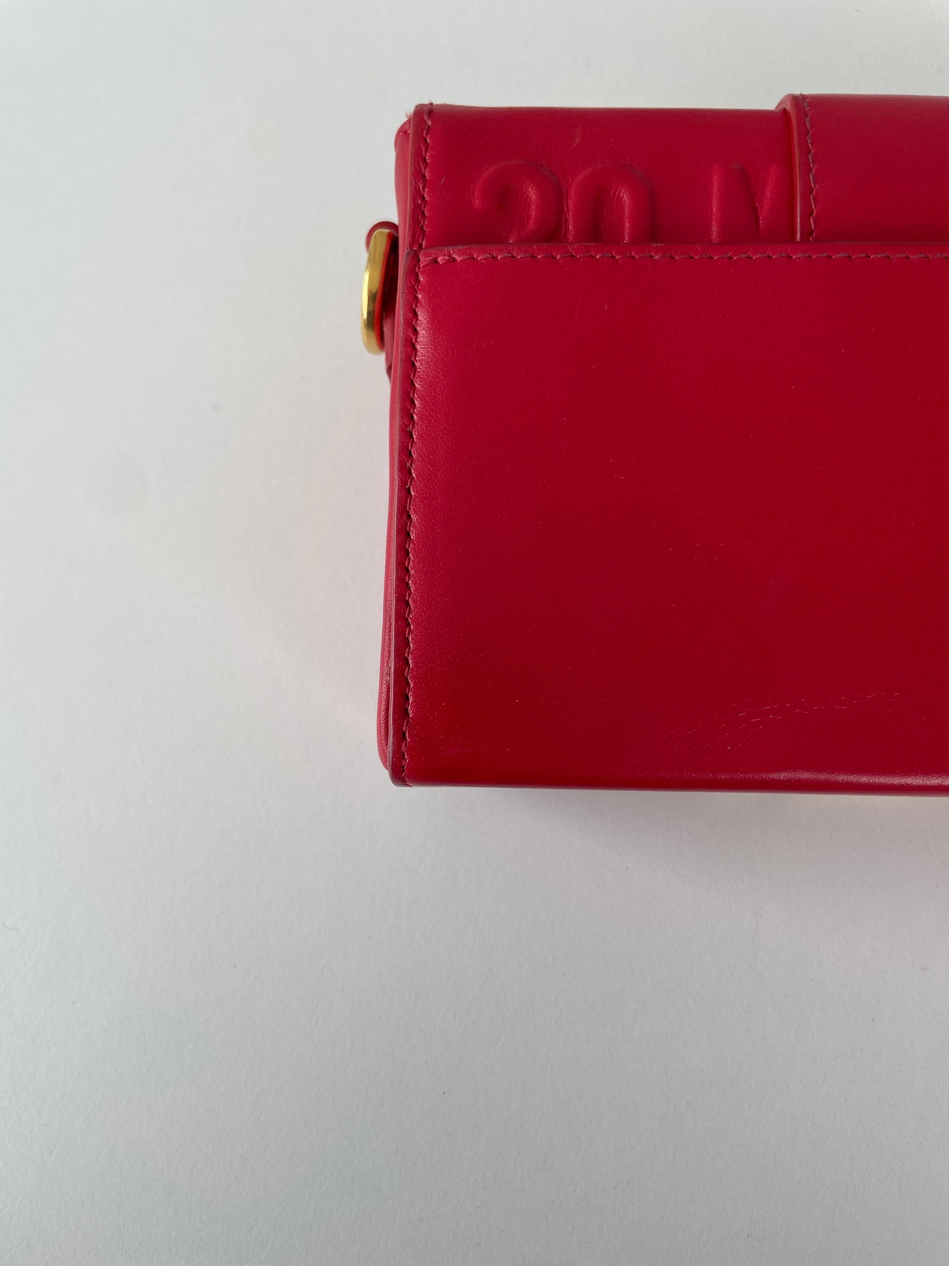 Dior Montaigne Small Red Gold Hardware