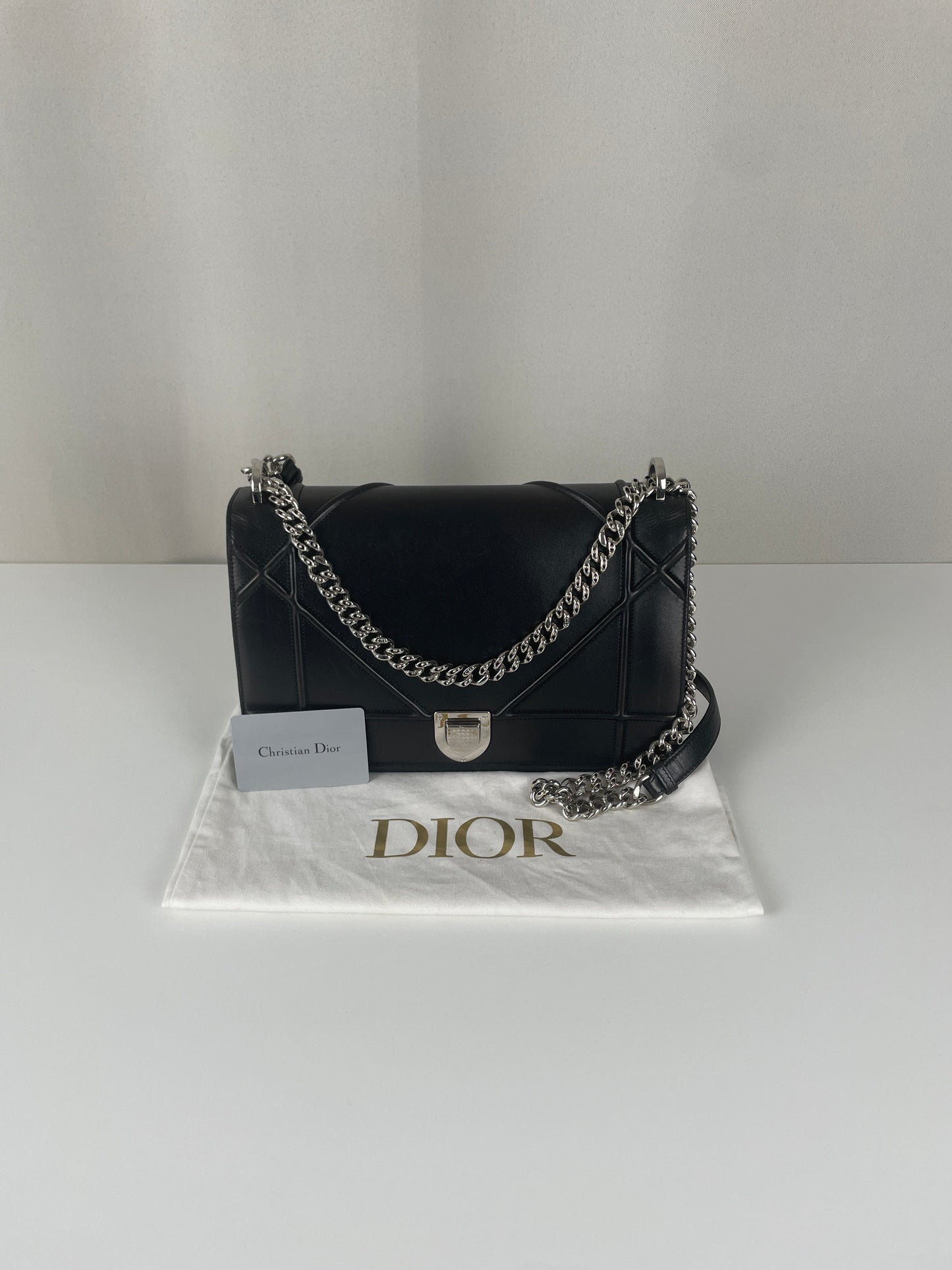 Dior Diorama black leather crossbody bag