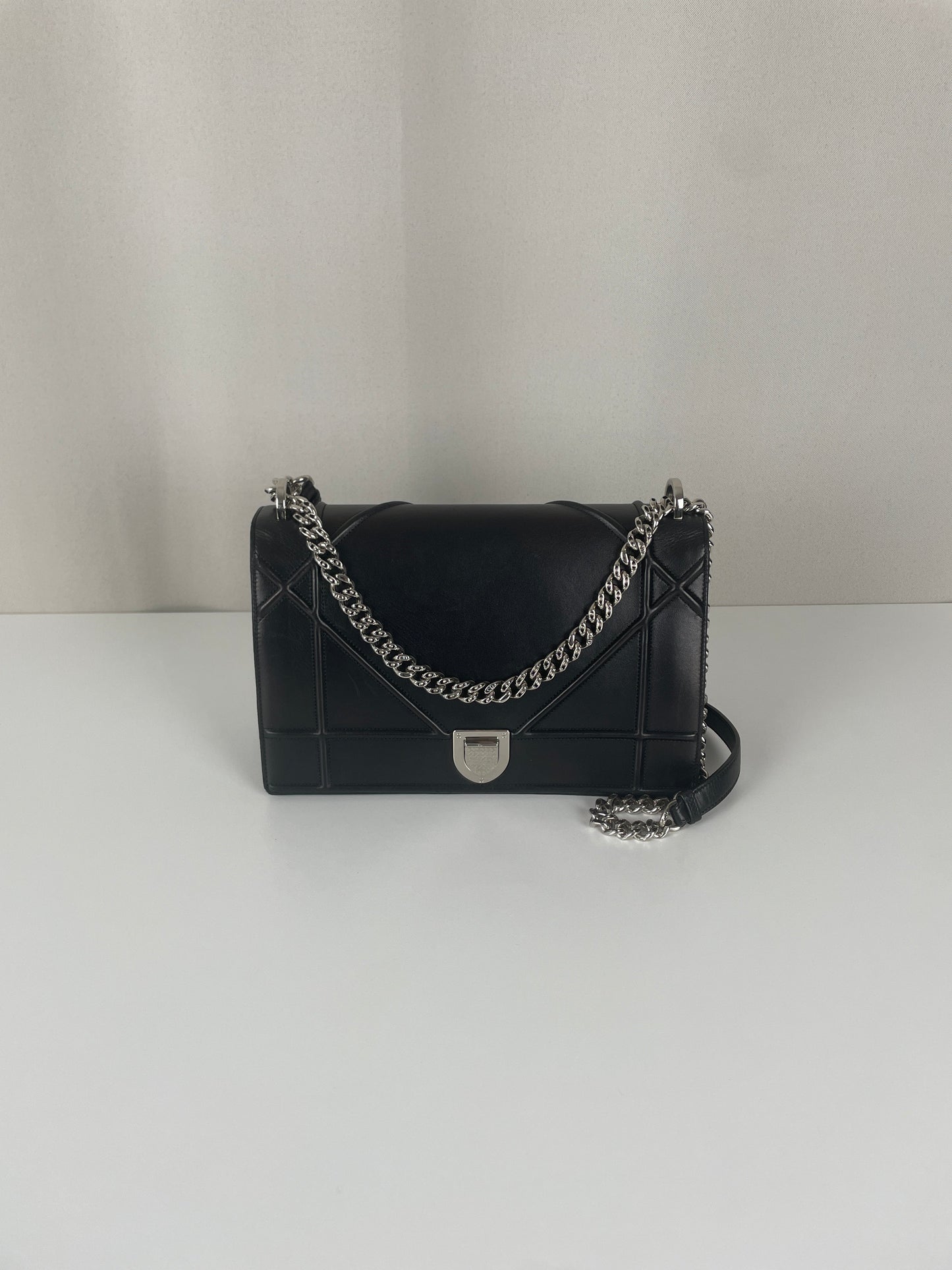 Dior Diorama black leather crossbody bag