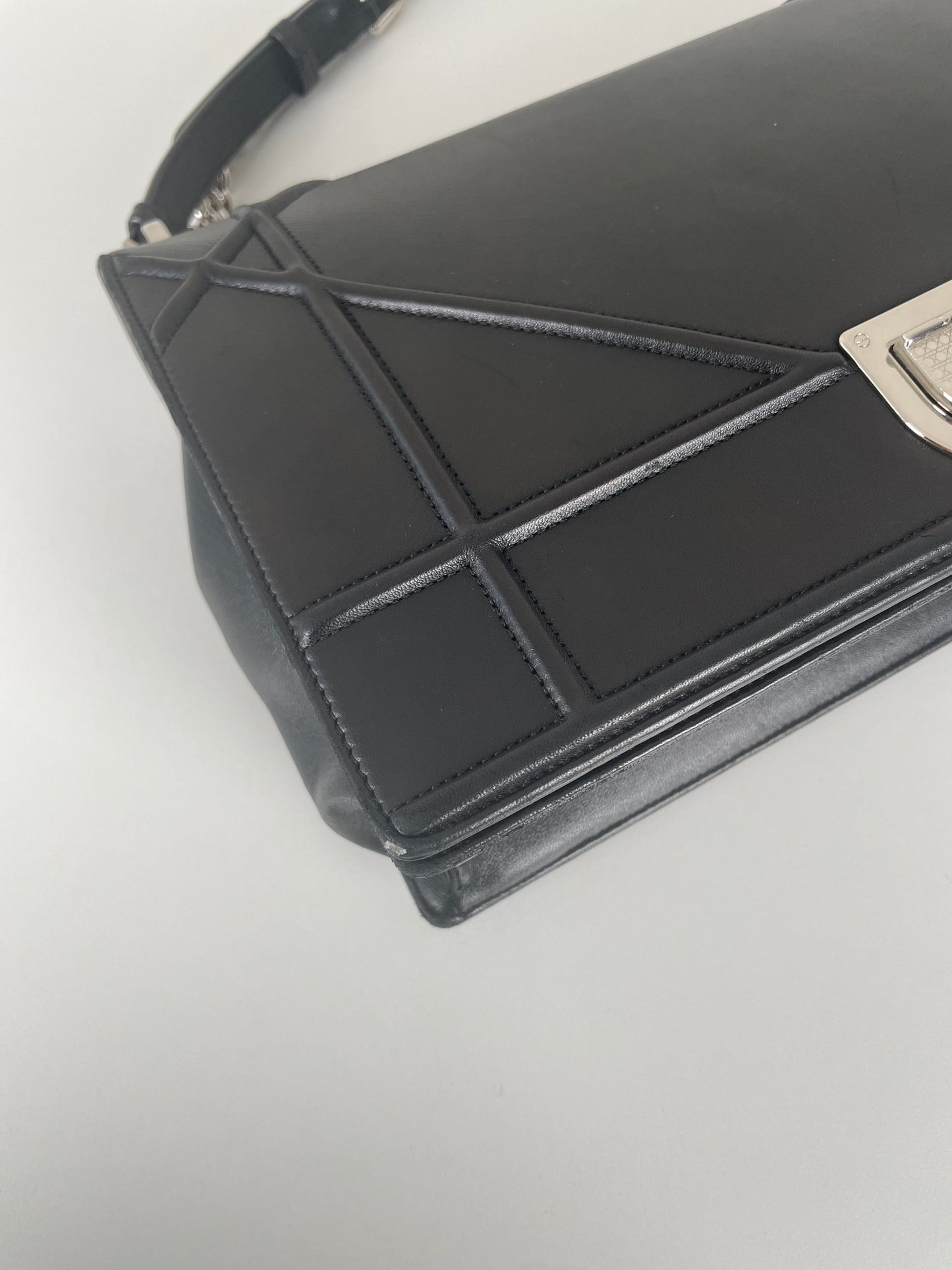 Dior Diorama black leather crossbody bag