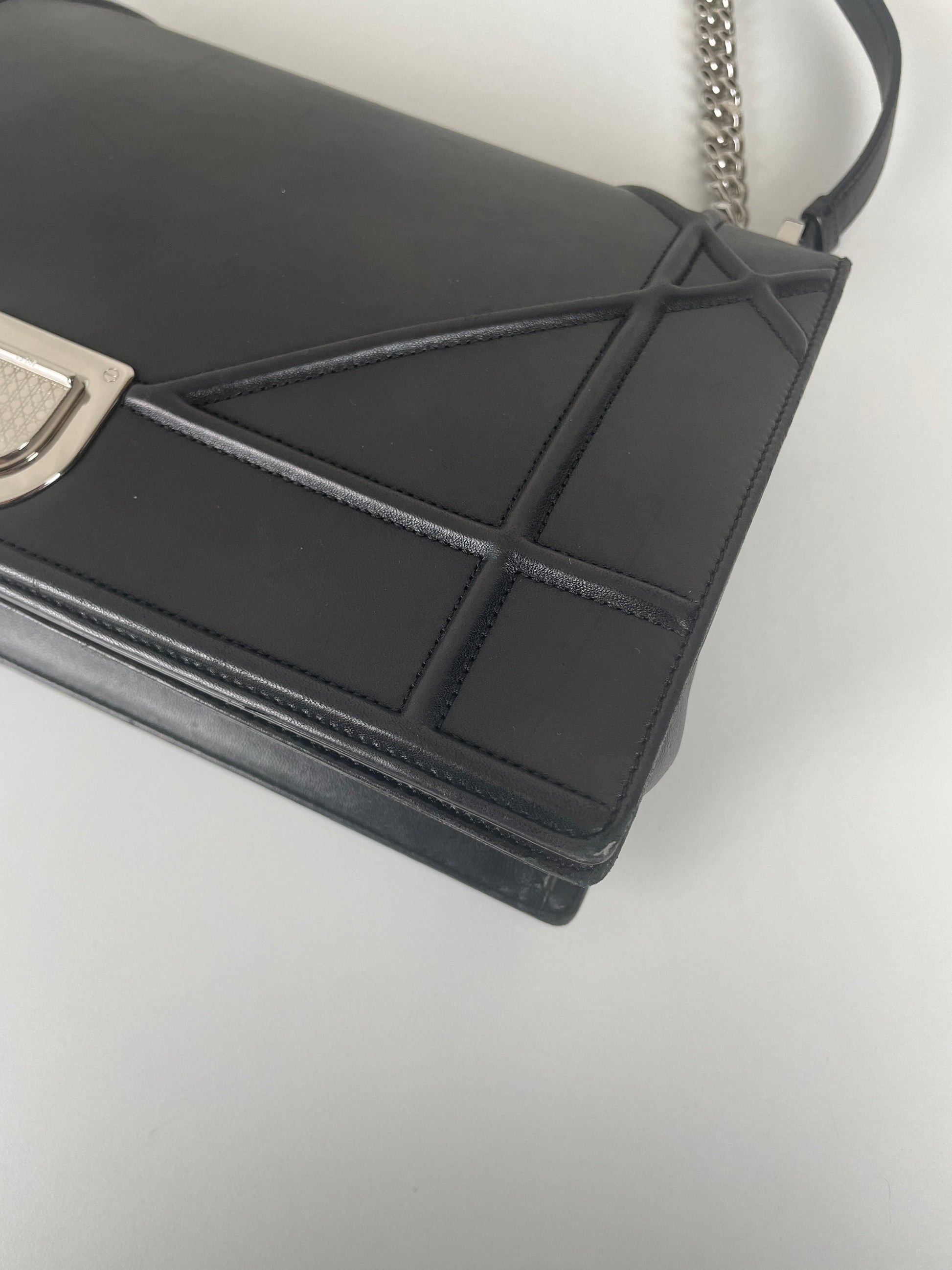Dior Diorama black leather crossbody bag
