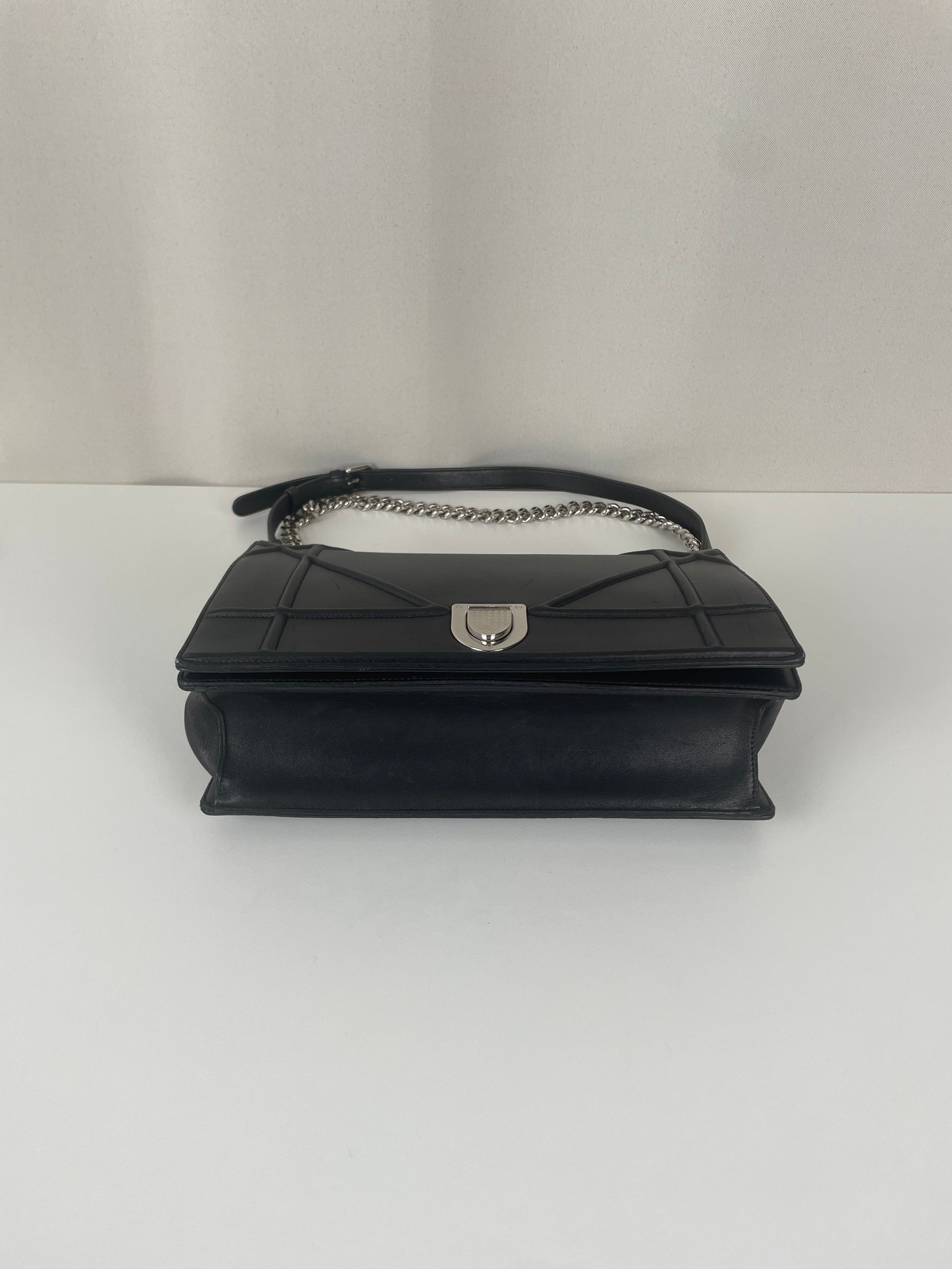 Dior Diorama black leather crossbody bag
