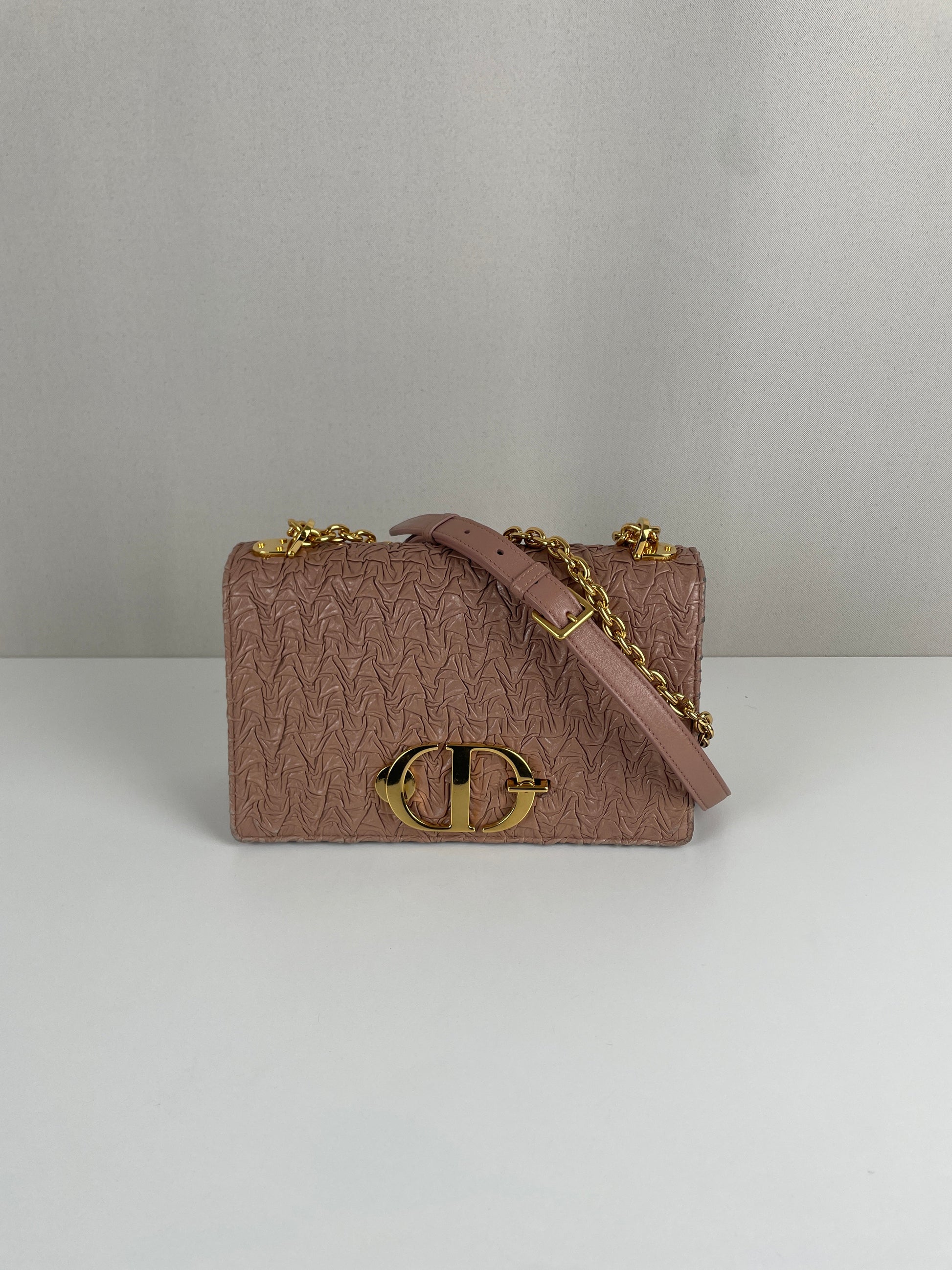 Dior 30 Montaigne beige pink gold hardware