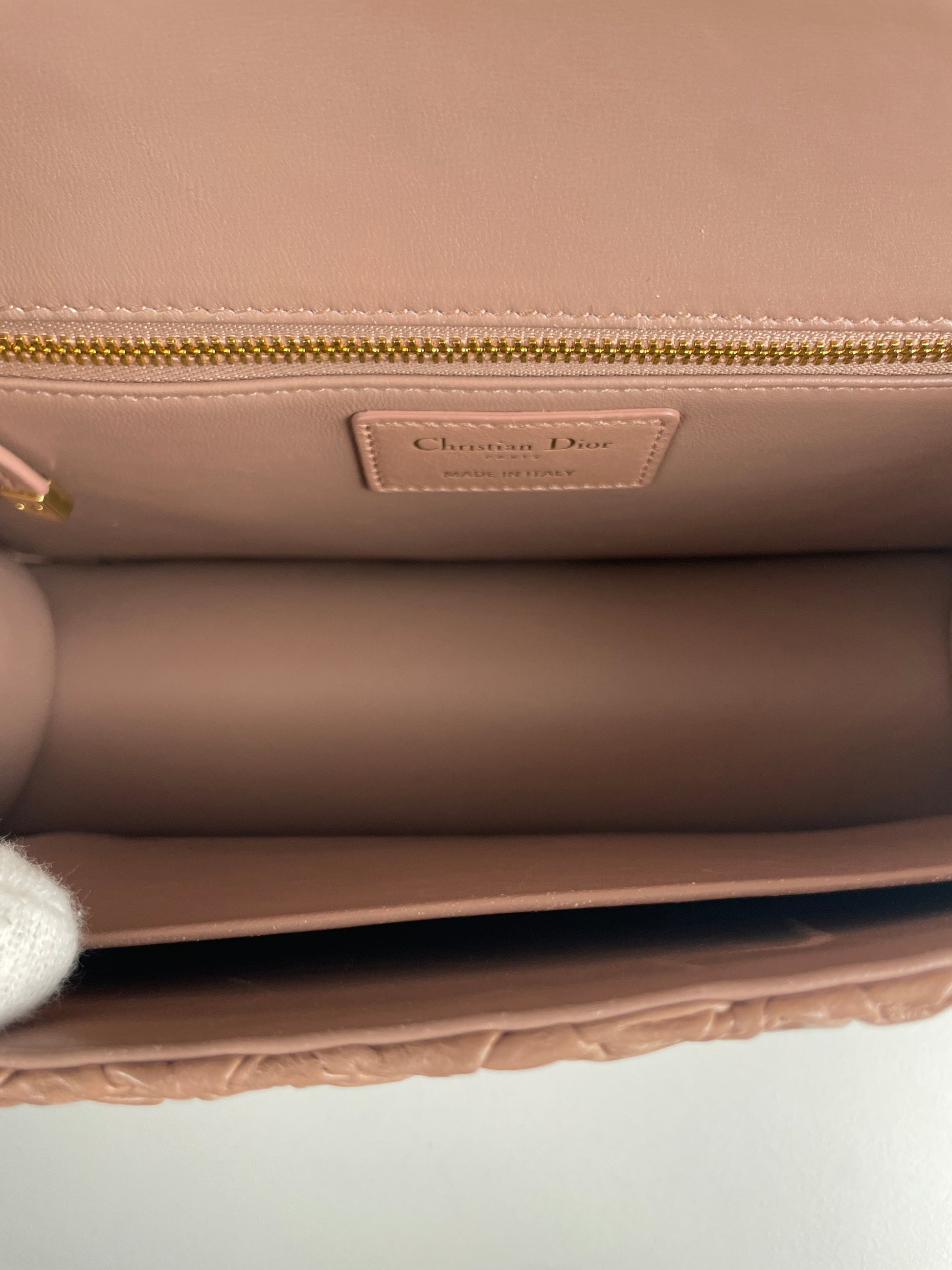 Dior 30 Montaigne beige pink gold hardware