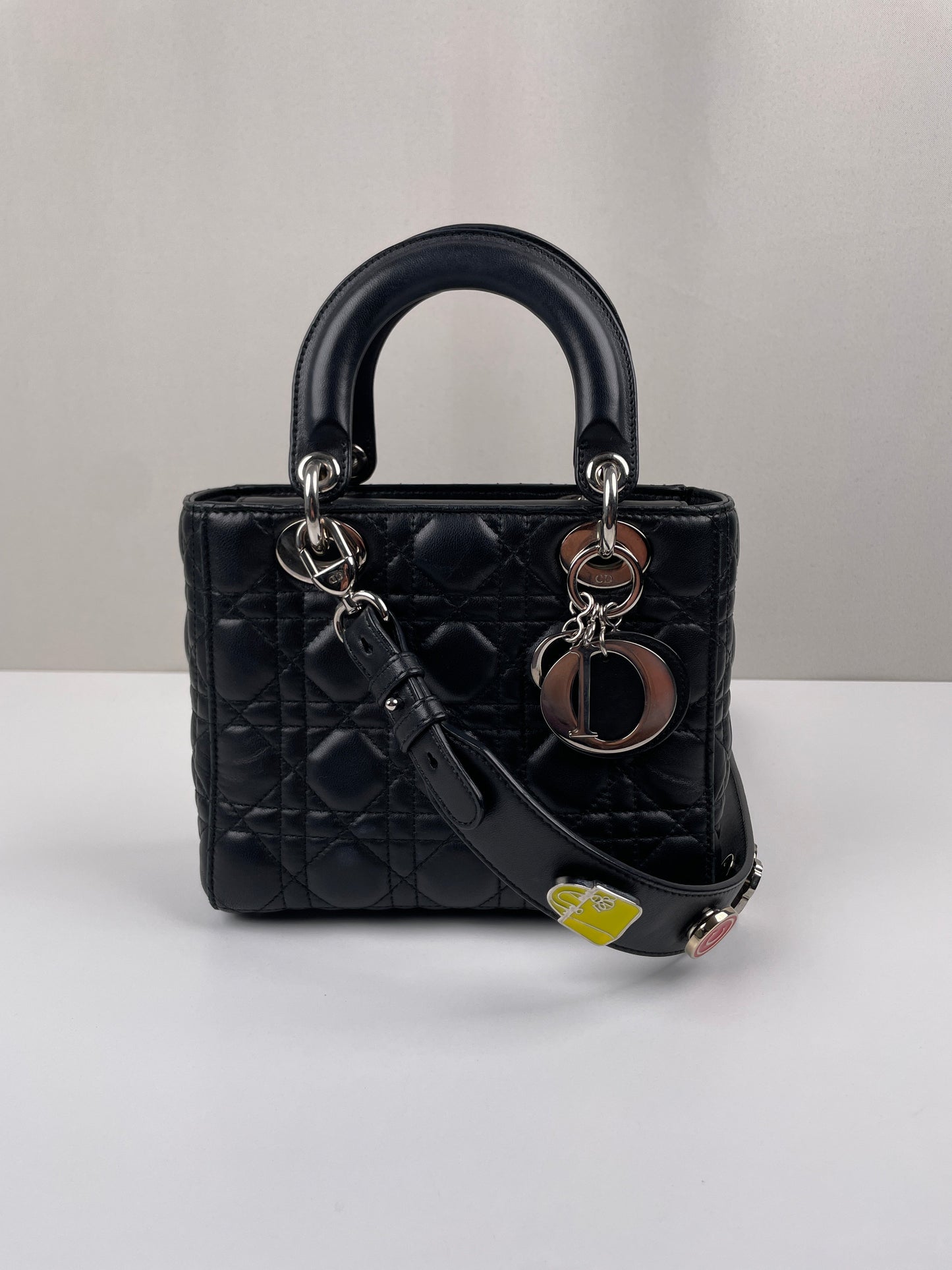 Lady Dior Small Black silver hardware