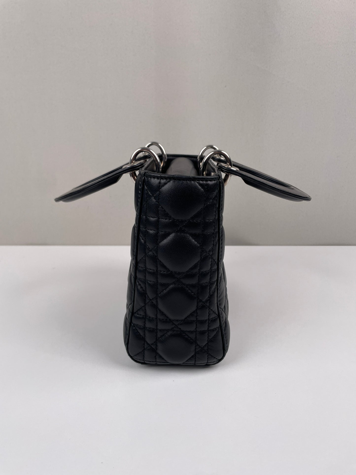 Lady Dior Small Black silver hardware