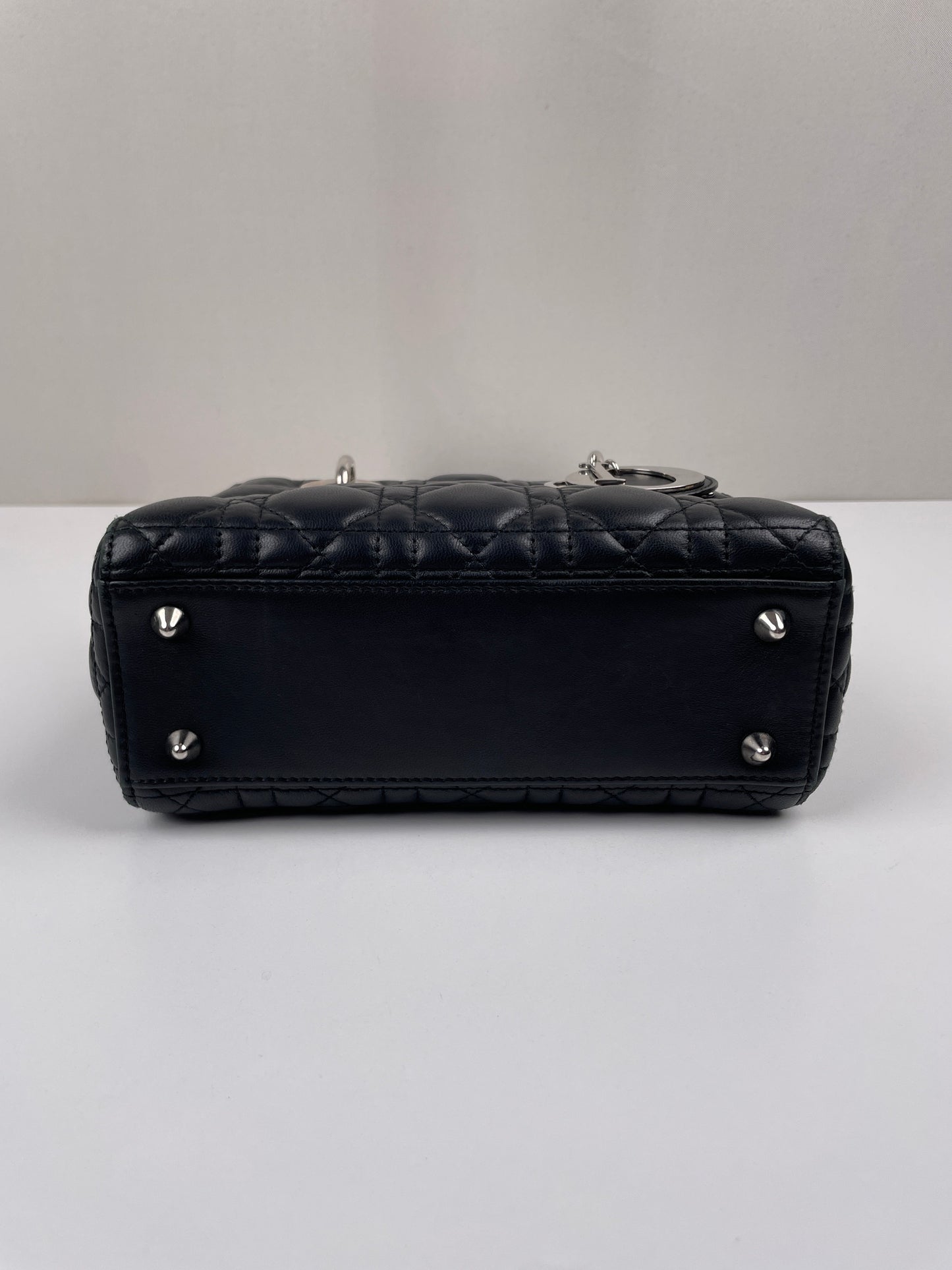 Lady Dior Small Black silver hardware