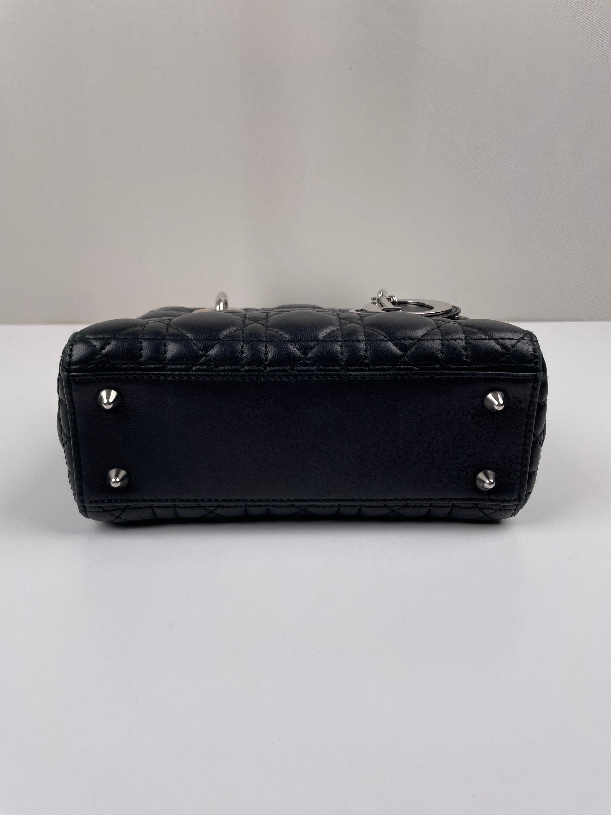 Lady Dior Small Black silver hardware