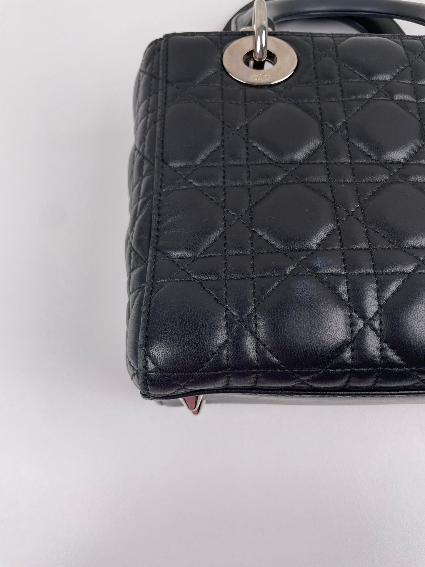 Lady Dior Small Black silver hardware
