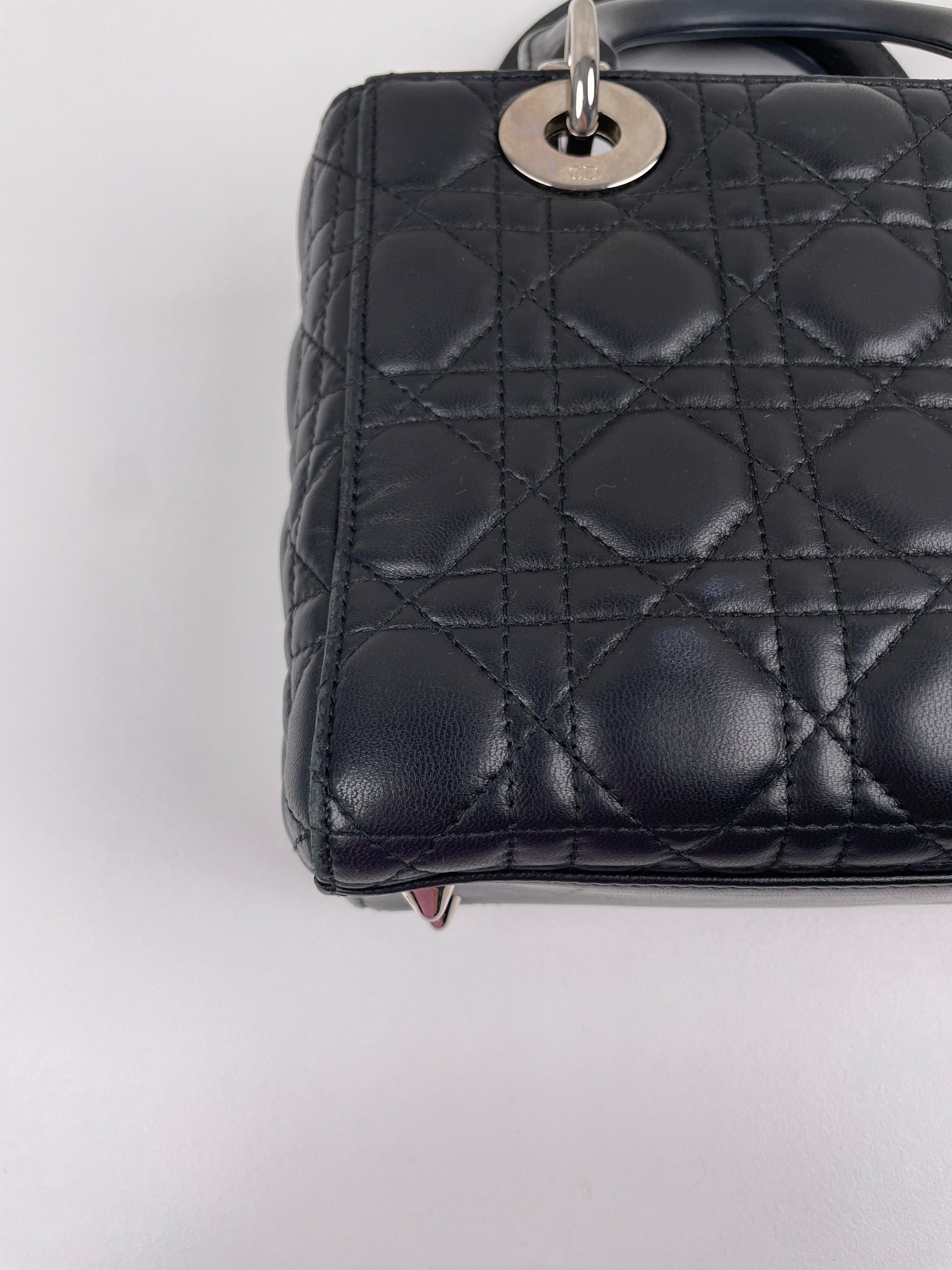 Lady Dior Small Black silver hardware