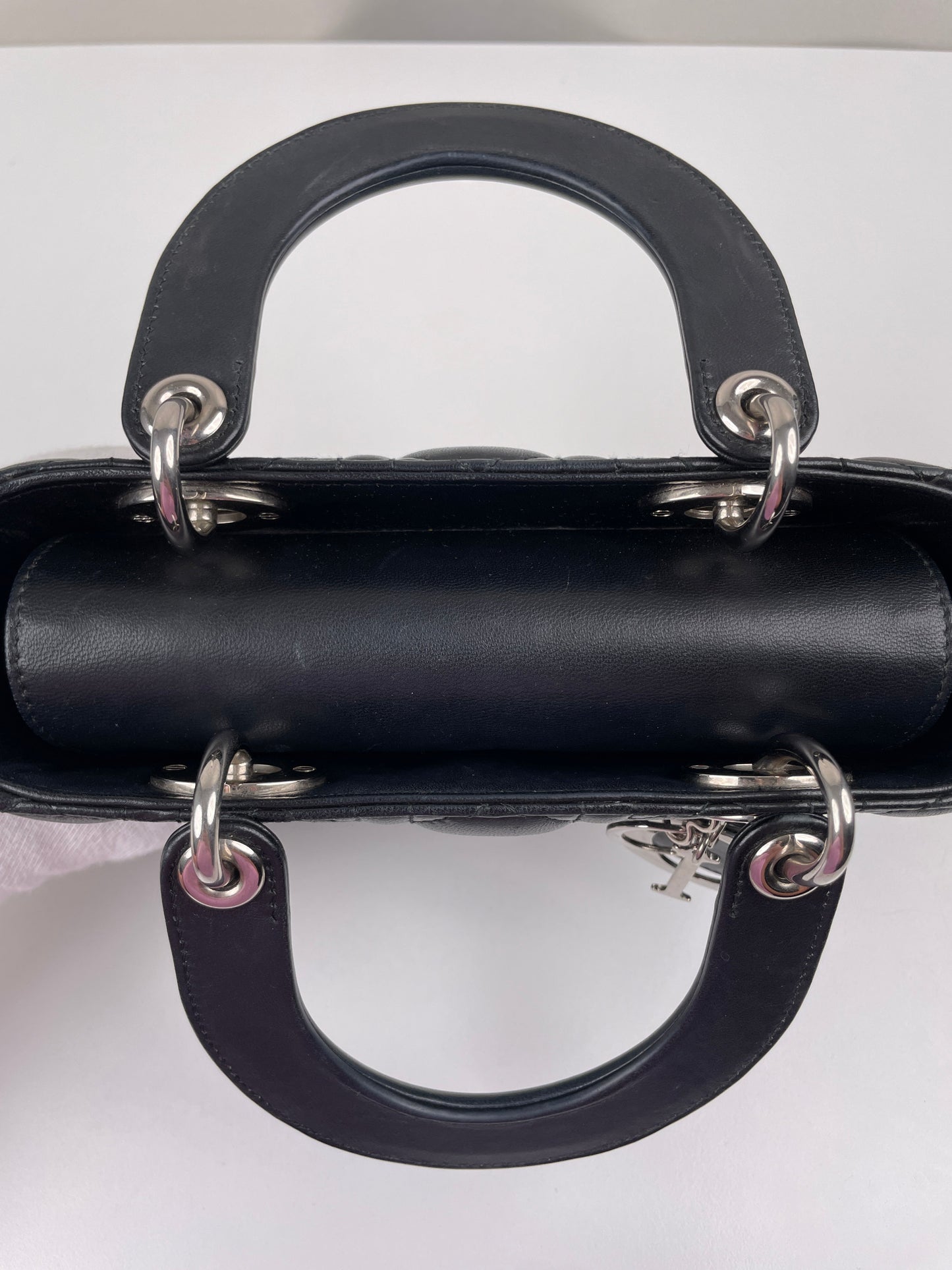 Lady Dior Small Black silver hardware