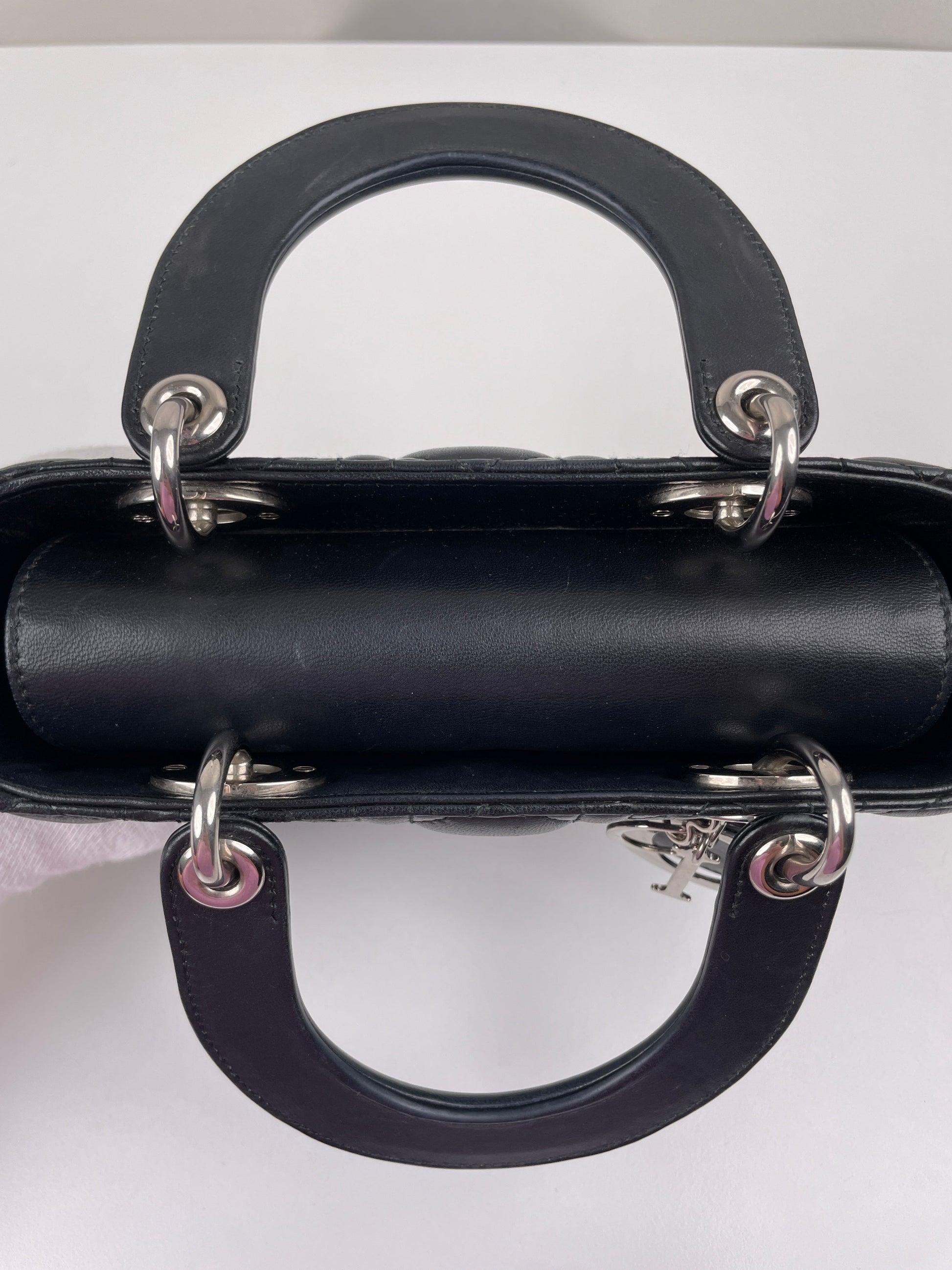 Lady Dior Small Black silver hardware