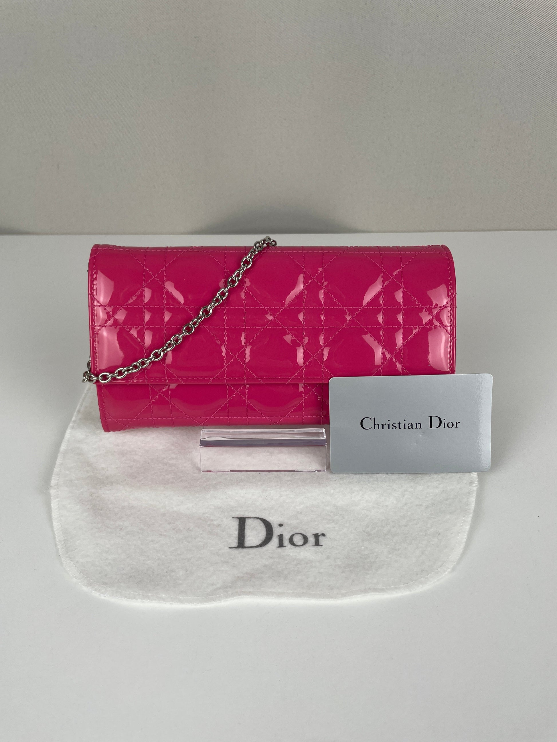 WOC Dior pink patent leather