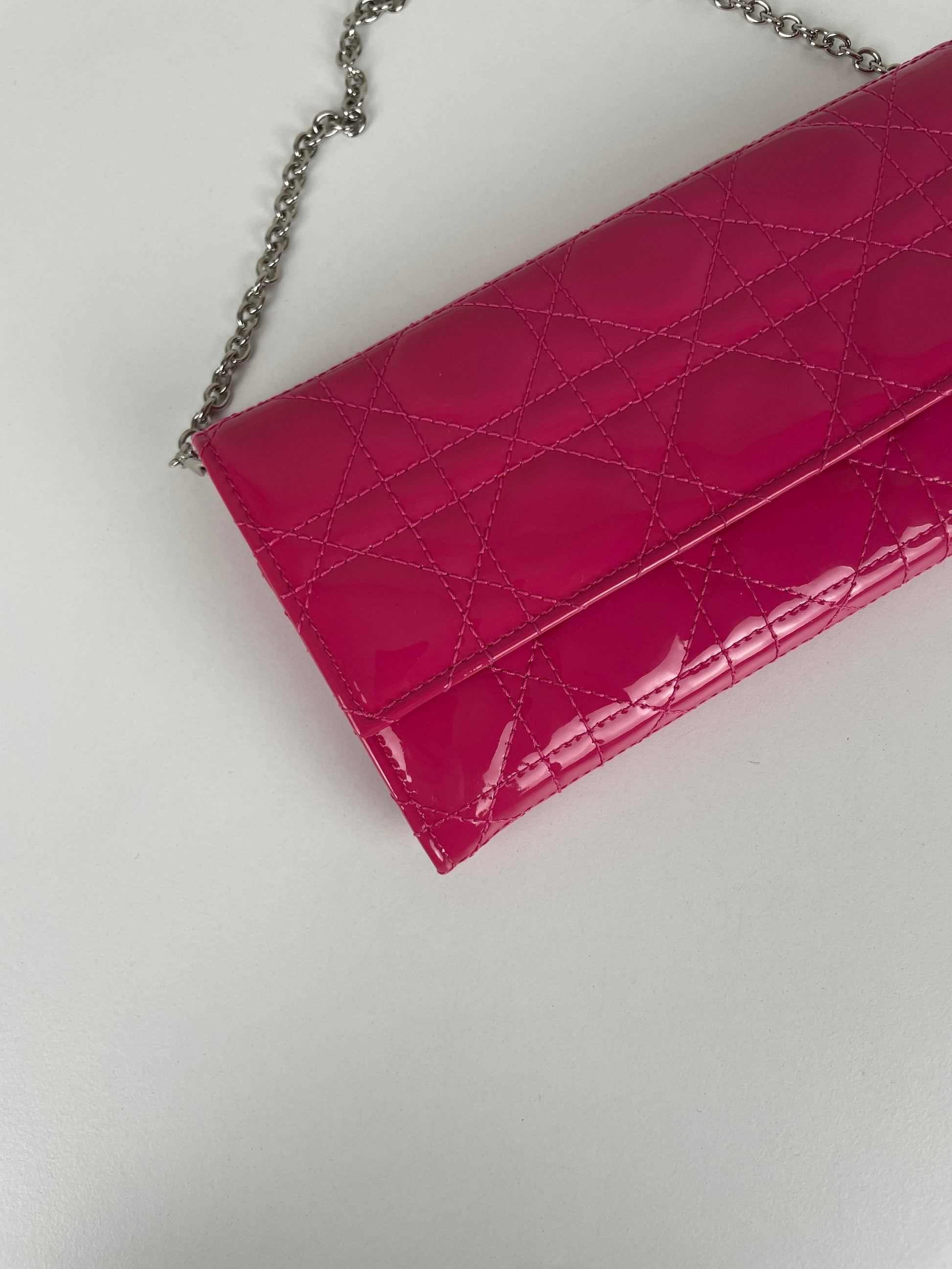 WOC Dior pink patent leather