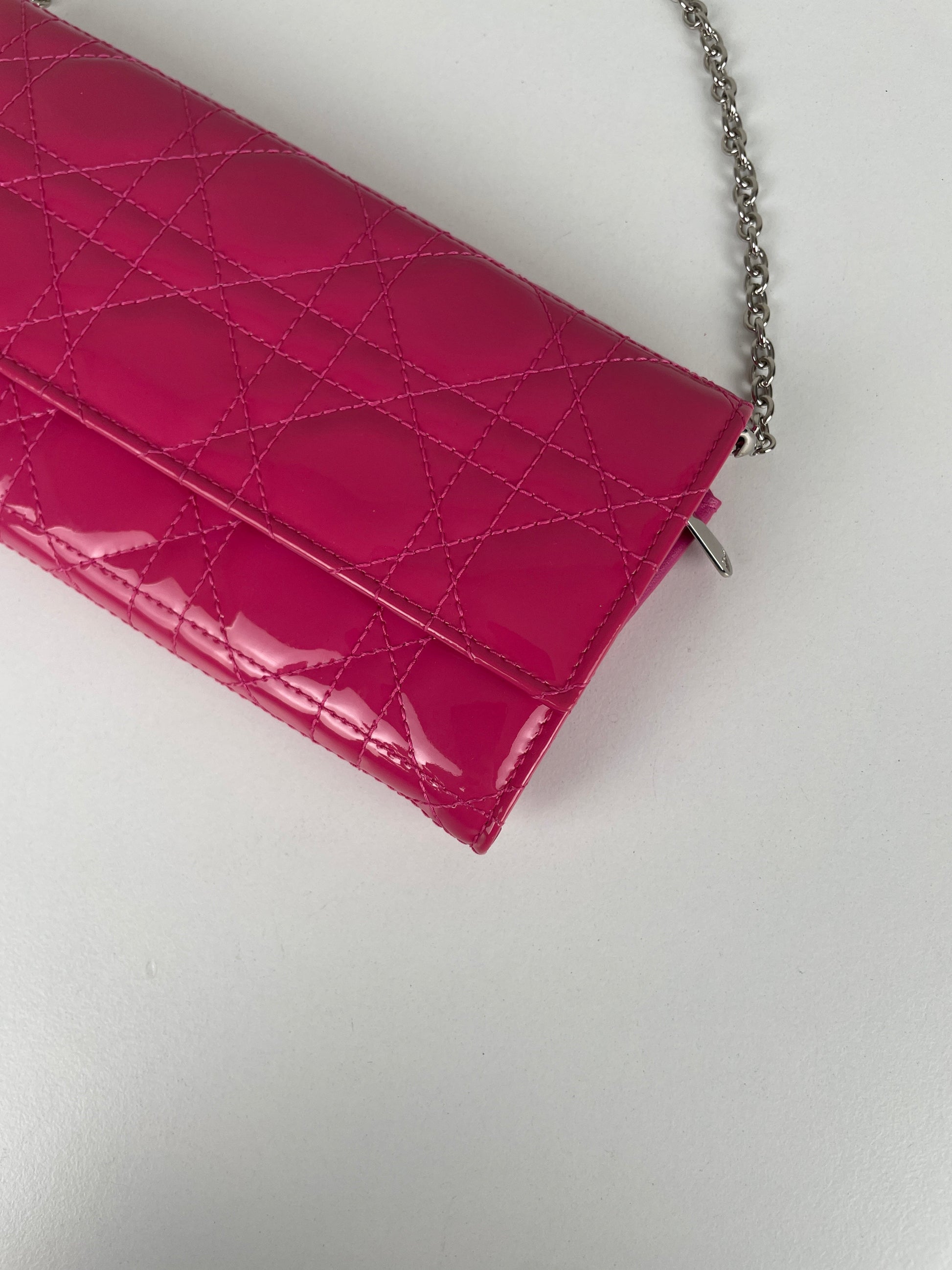 WOC Dior pink patent leather