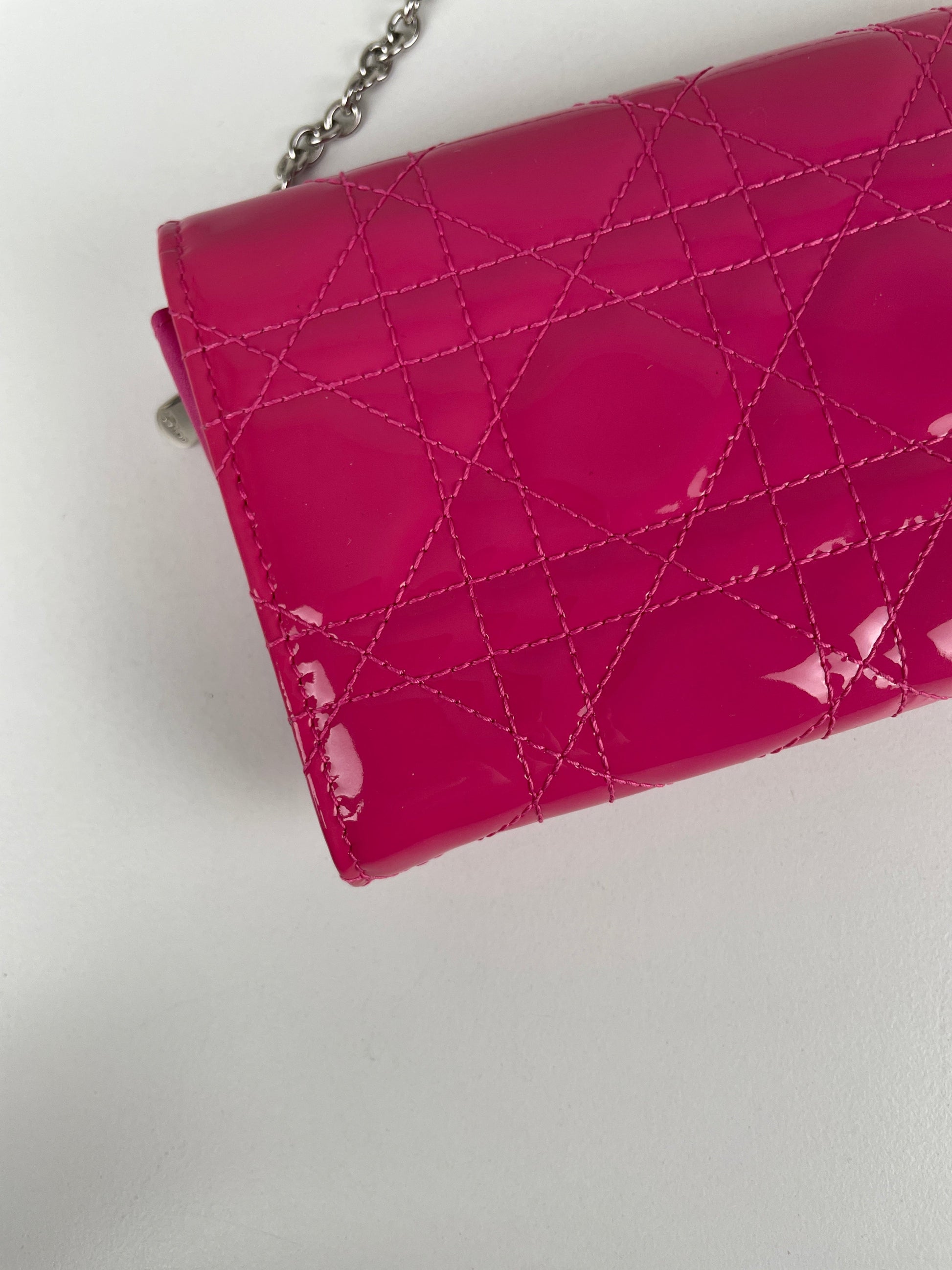WOC Dior pink patent leather