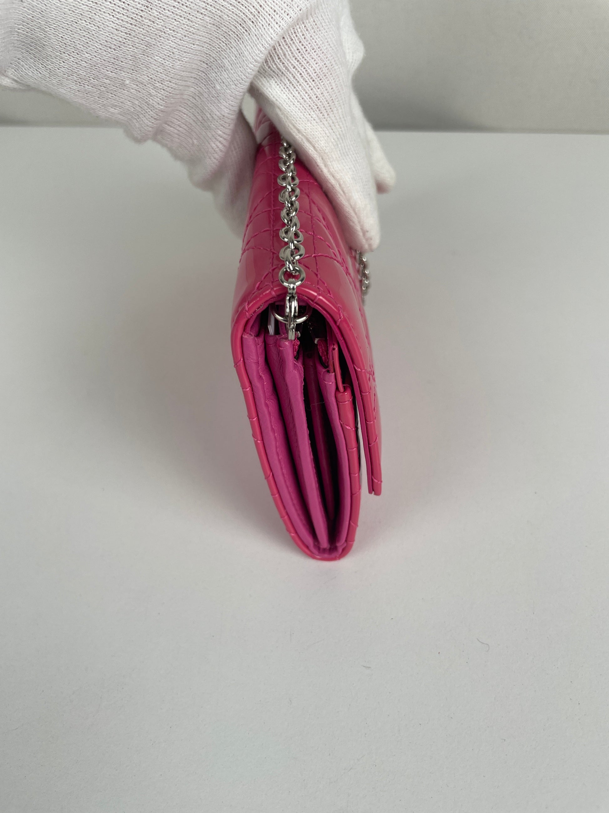 WOC Dior pink patent leather