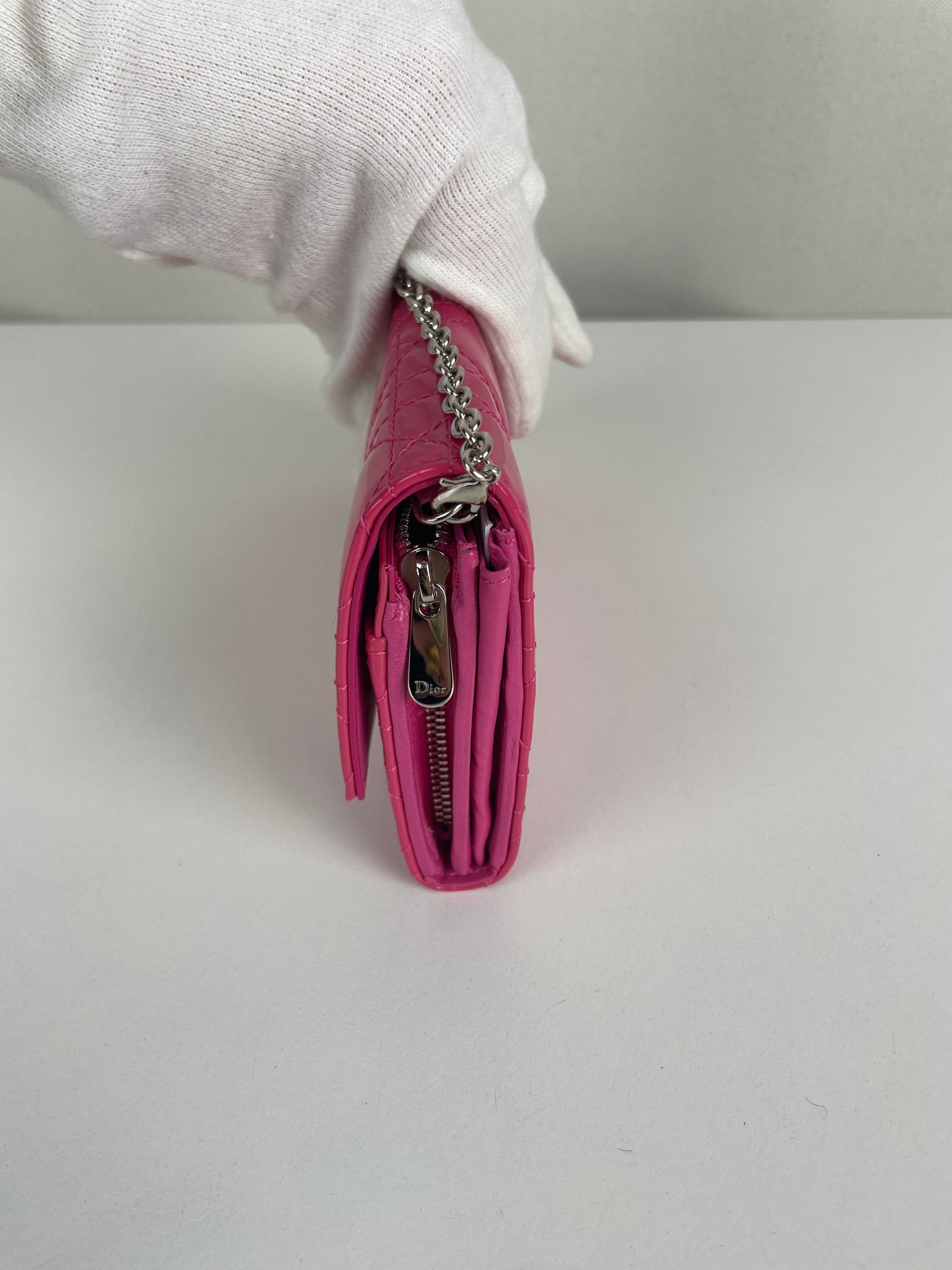 WOC Dior pink patent leather