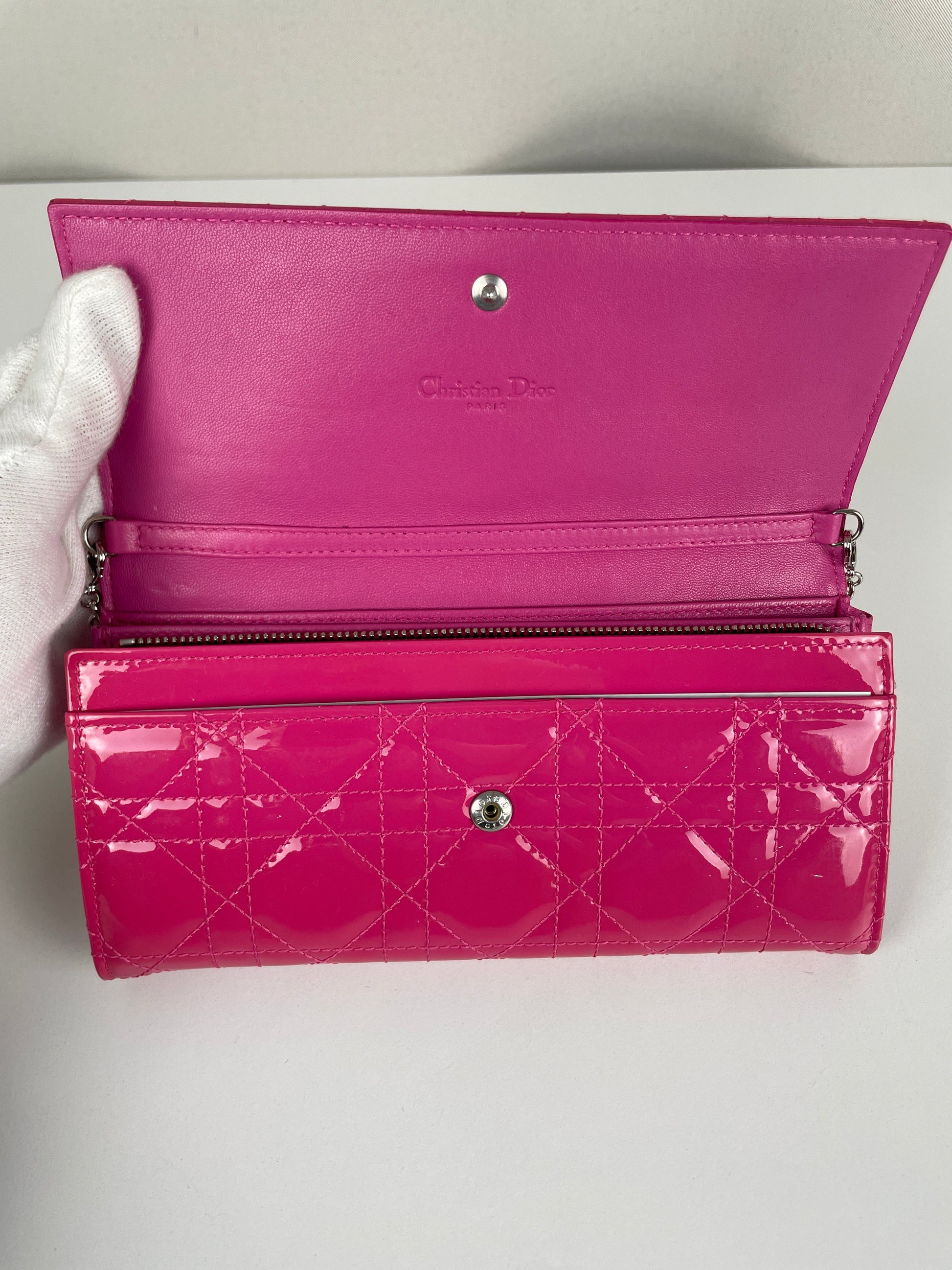 WOC Dior pink patent leather
