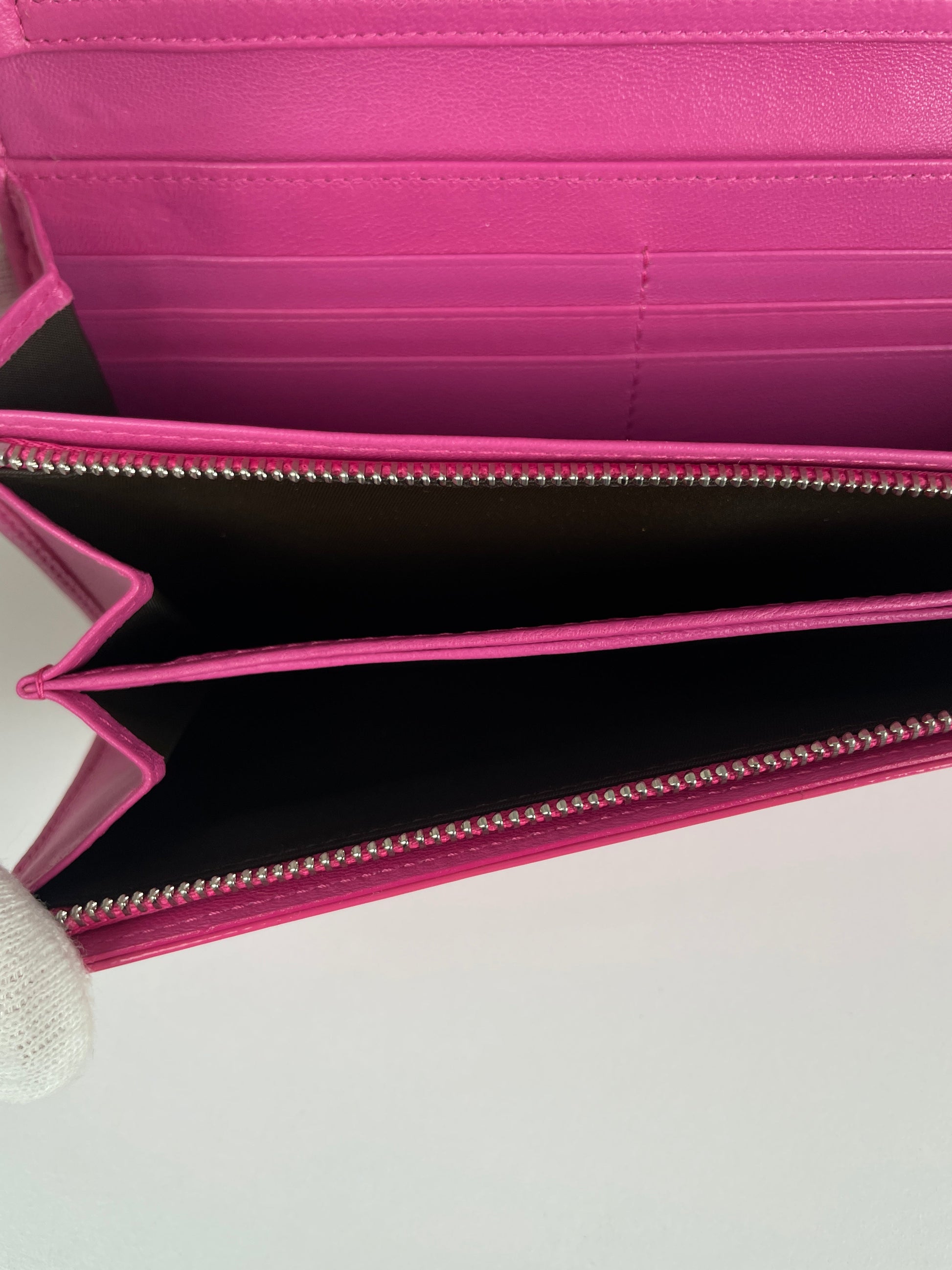 WOC Dior pink patent leather