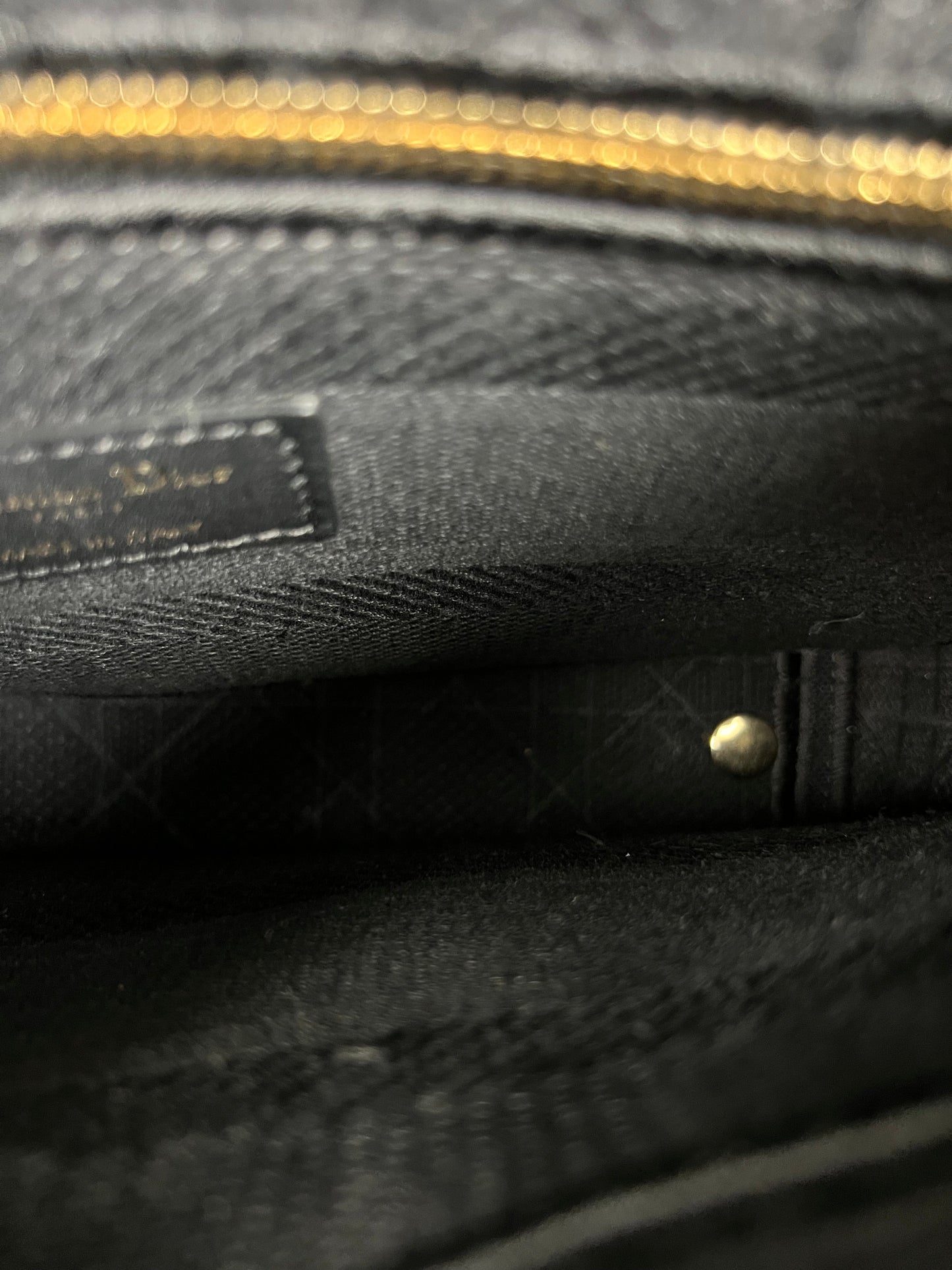 Lady Dior D-lite Black medium fabric bag
