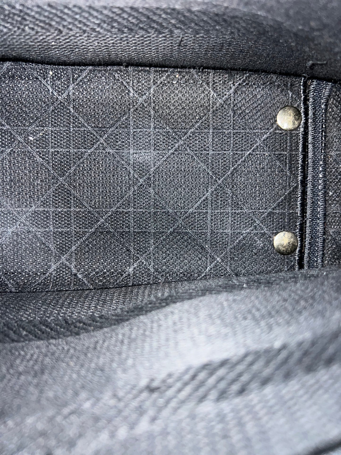 Lady Dior D-lite Black medium fabric bag