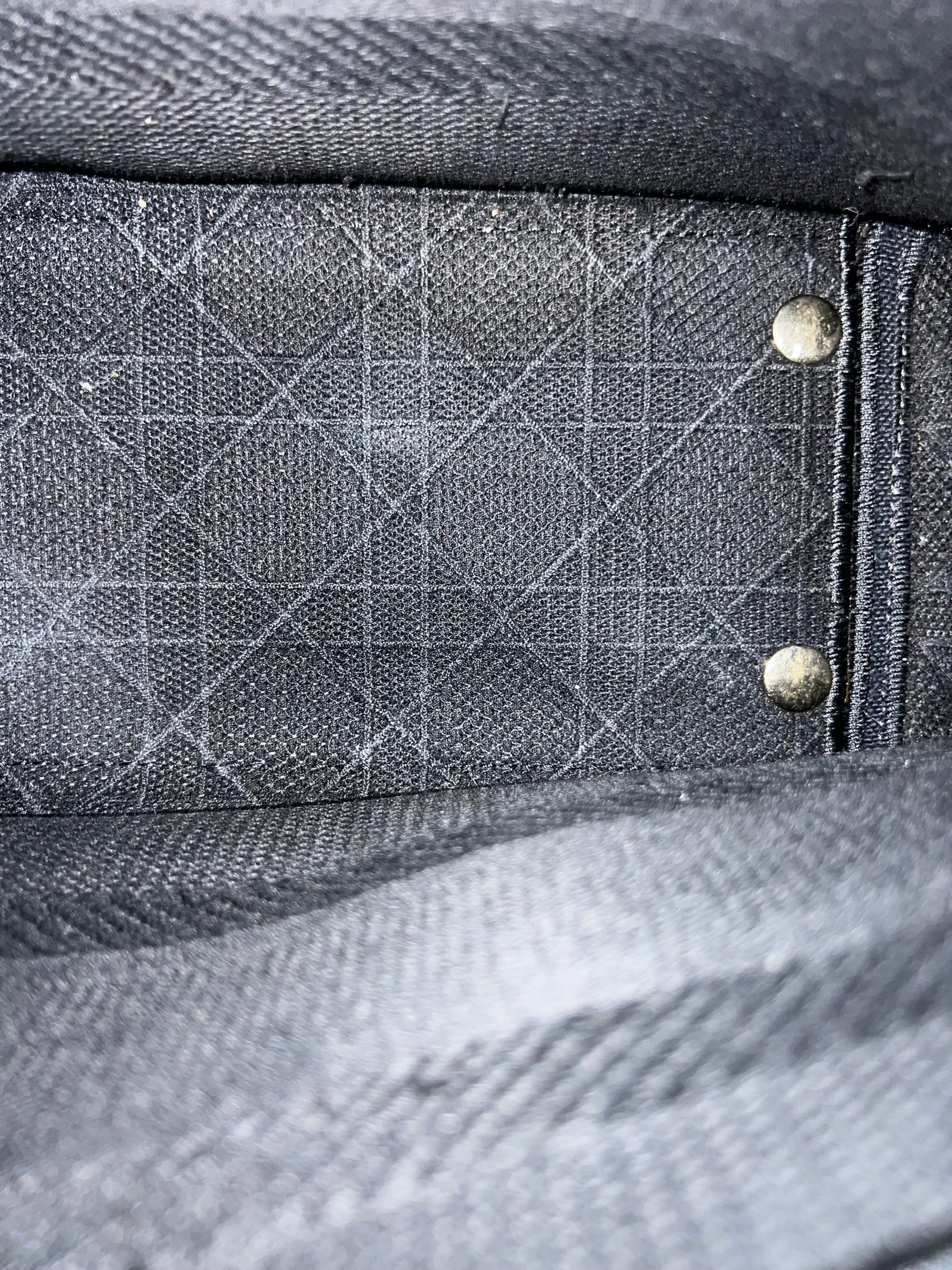 Lady Dior D-lite Black medium fabric bag