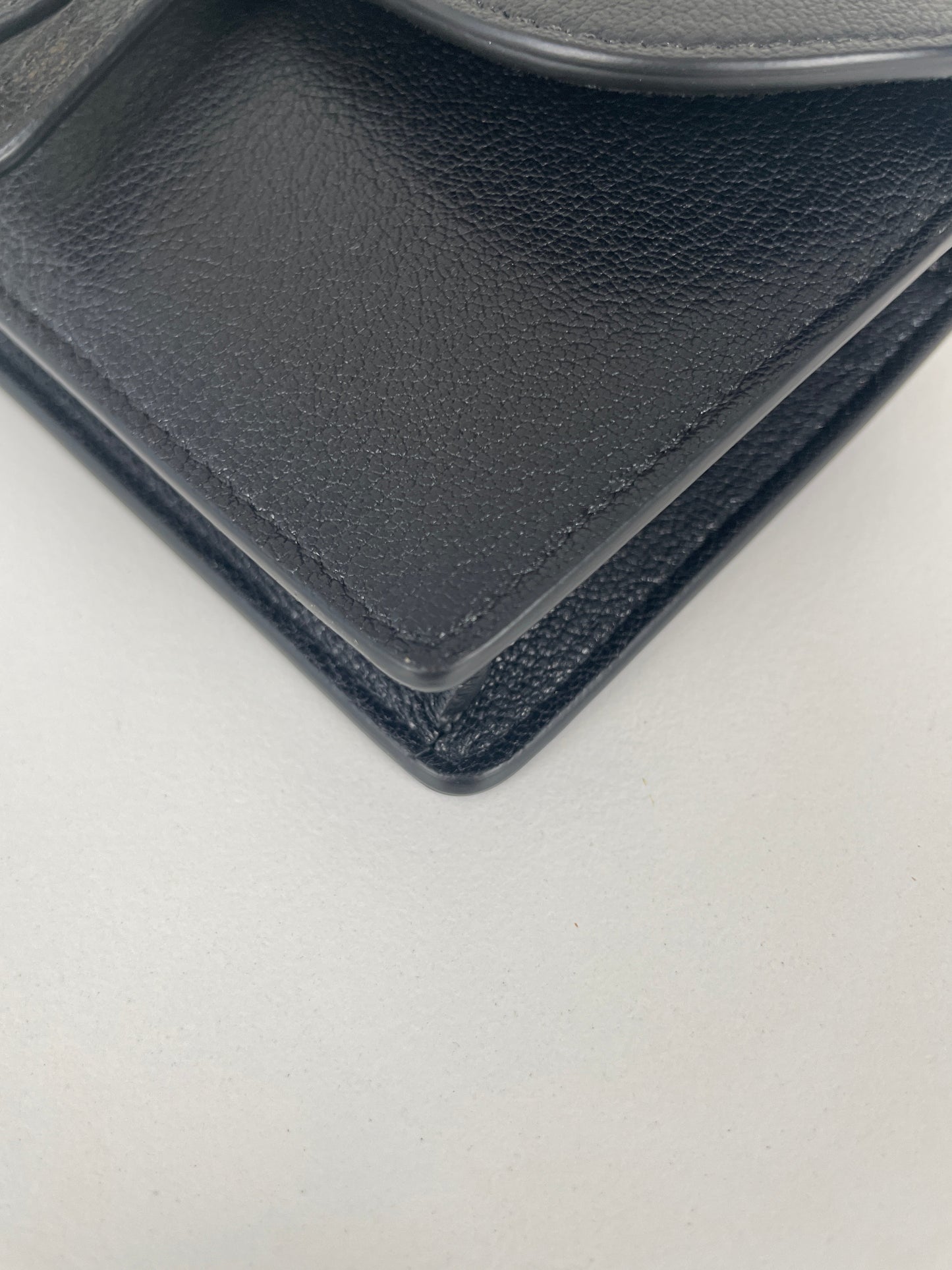 Dior saddle belt black leather bag