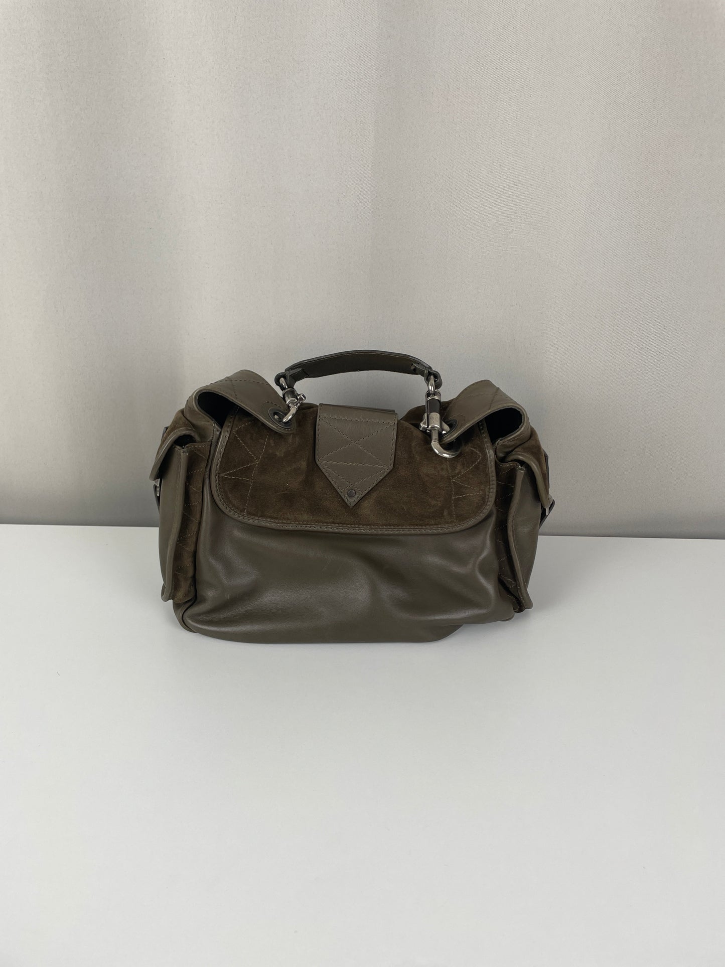 Dior Rebelle green leather handbag