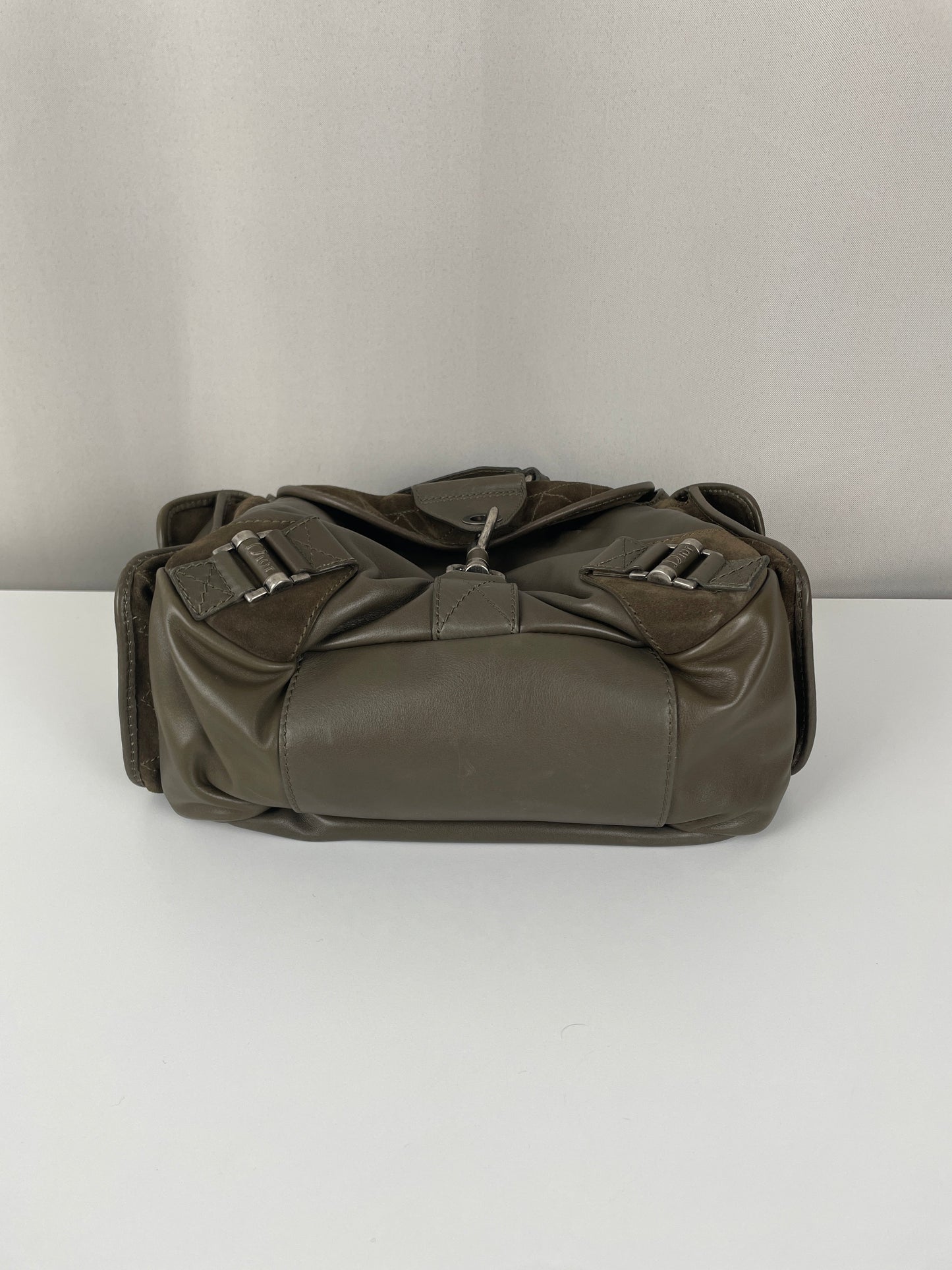 Dior Rebelle green leather handbag